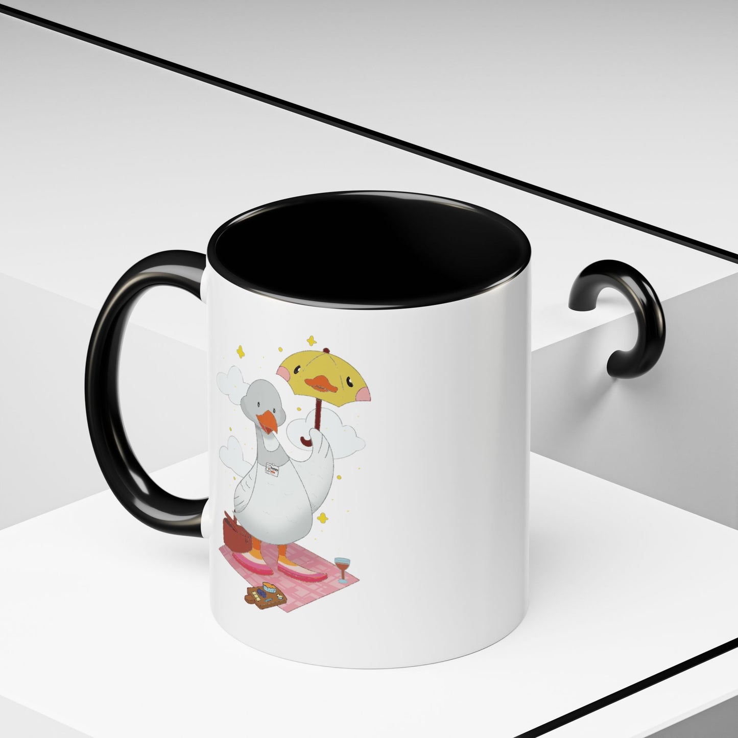 Badgie Ceramic Coffee Mug - Lesbian Goose “Tula” - Badgie.co
