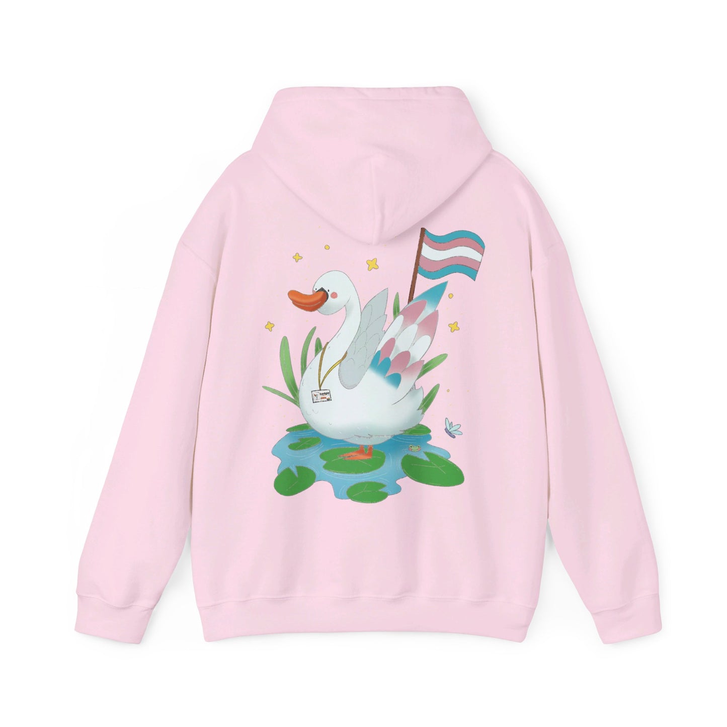 Badgie Hoodie - Trans Swan "Tundra" - Badgie.co