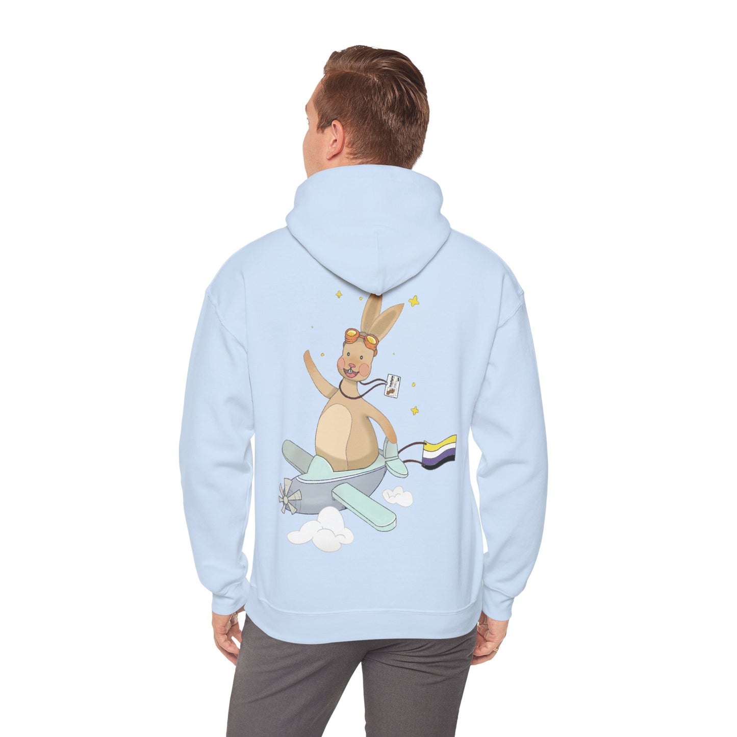 Badgie Hoodie - Nonbinary Rabbit "Rex" - Badgie.co