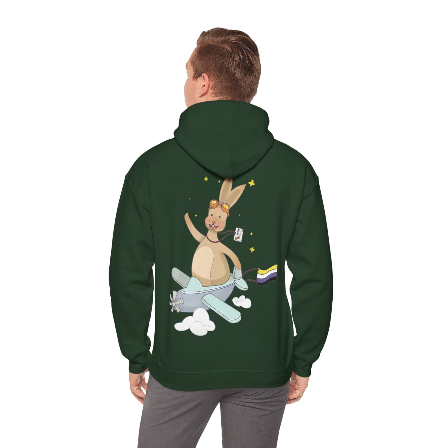 Badgie Hoodie - Nonbinary Rabbit "Rex" - Badgie.co