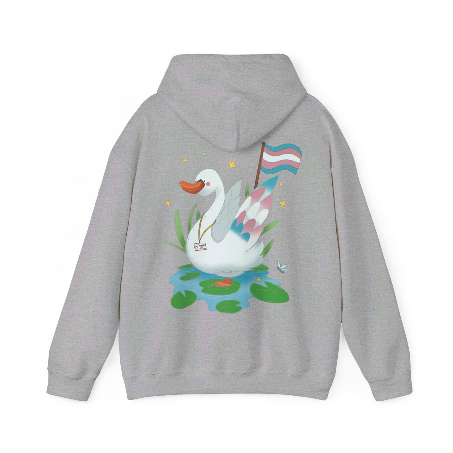 Badgie Hoodie - Trans Swan "Tundra" - Badgie.co