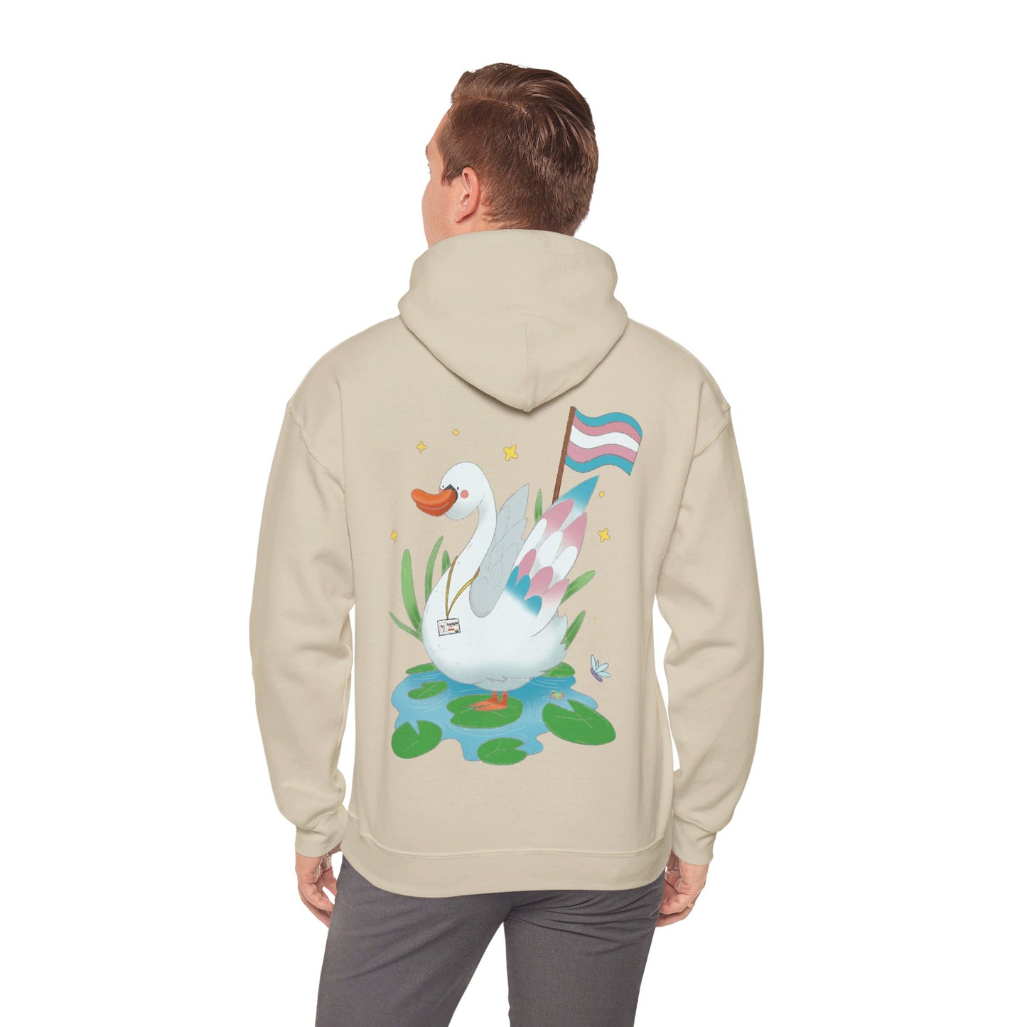 Badgie Hoodie - Trans Swan "Tundra" - Badgie.co