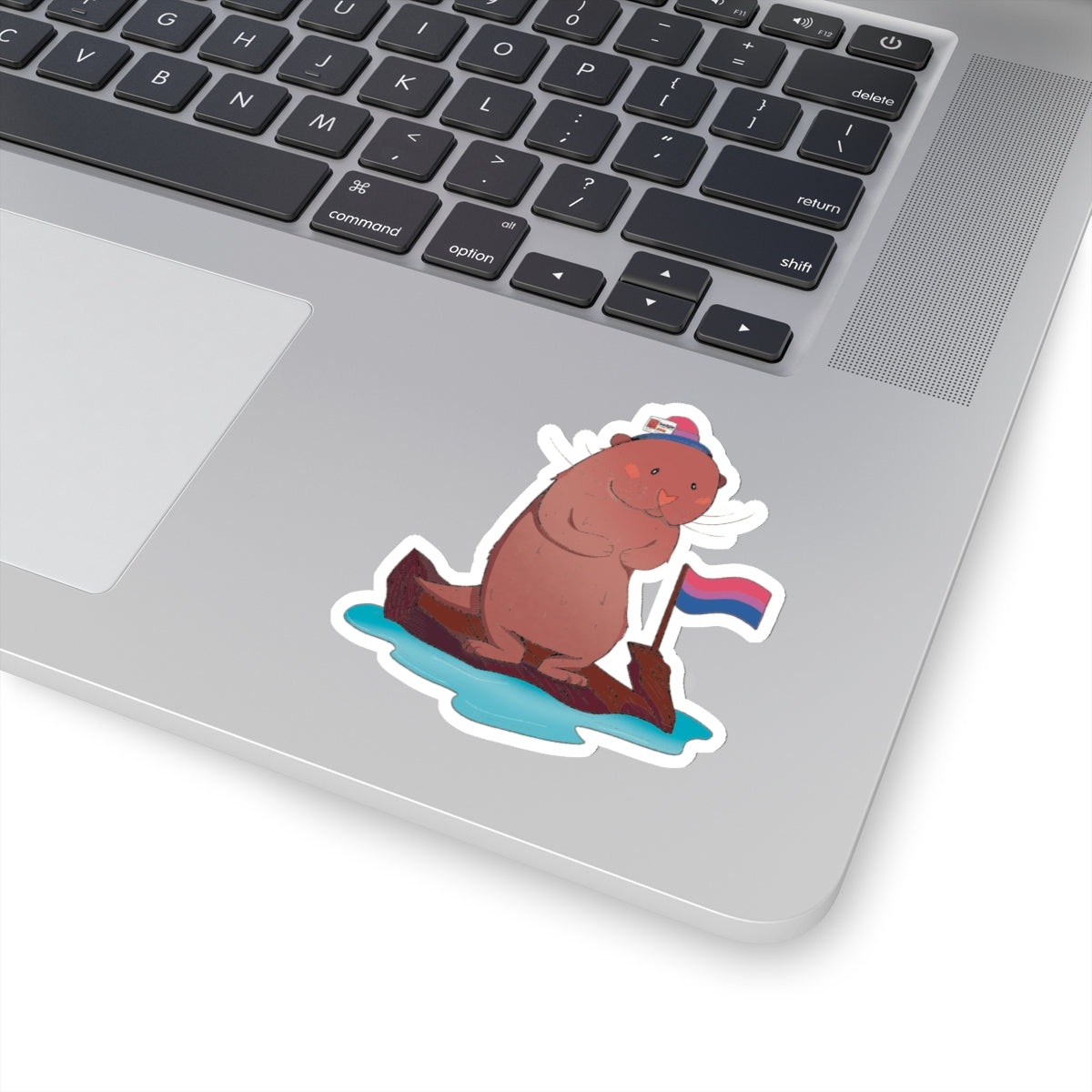 Kiss-Cut Stickers - Bisexual Otter "River" - Badgie.co
