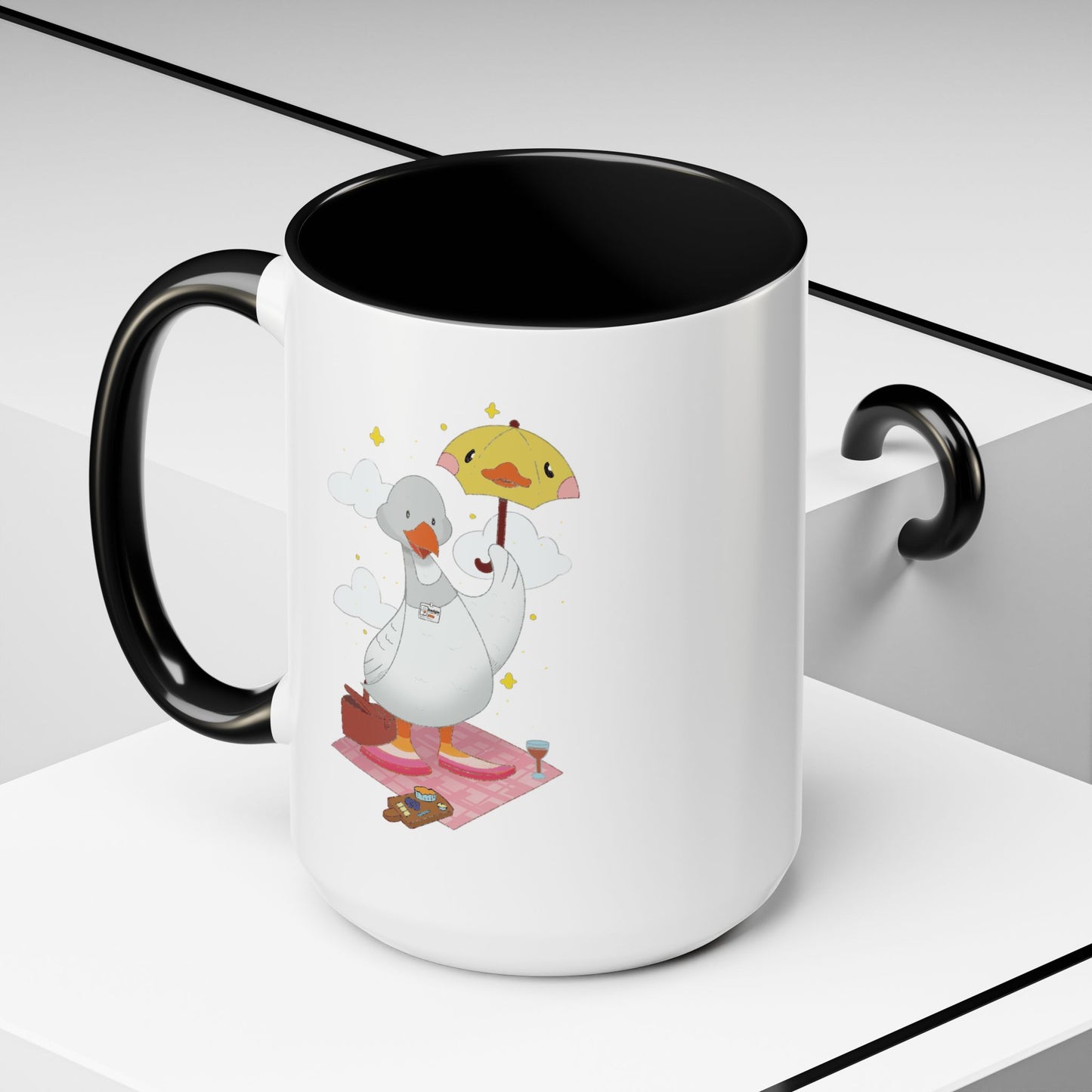 Badgie Ceramic Coffee Mug - Lesbian Goose “Tula” - Badgie.co