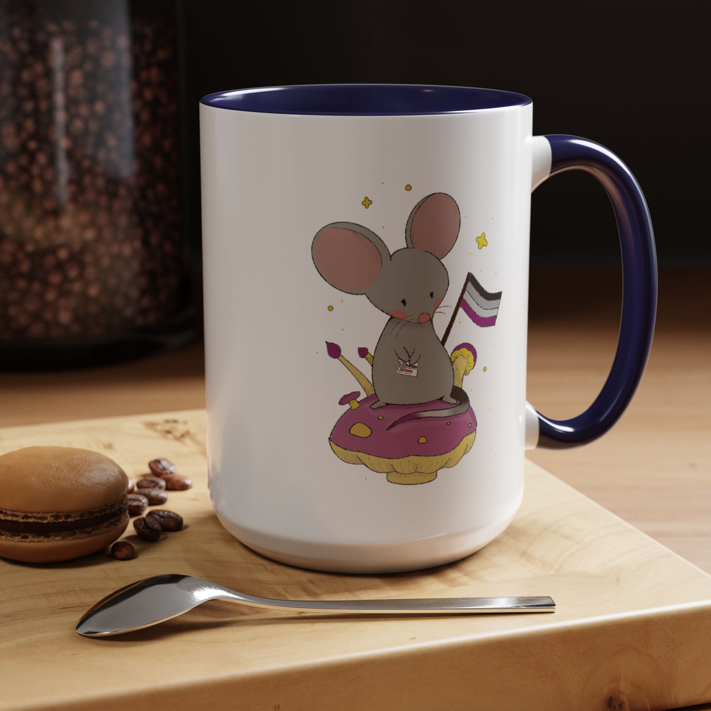 Badgie Ceramic Coffee Mug - Asexual Mouse "Roan" - Badgie.co