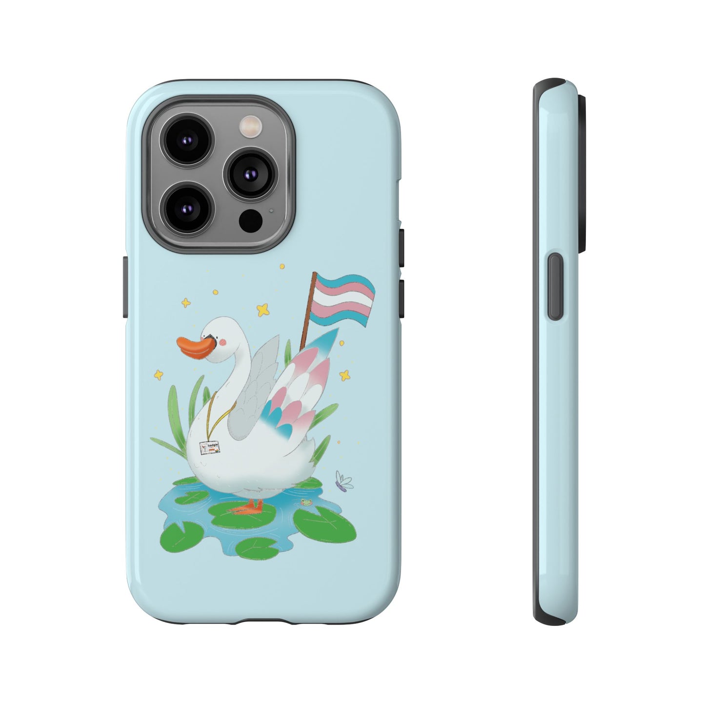 Badgie iPhone Case - Trans Swan "Tundra" - Badgie.co