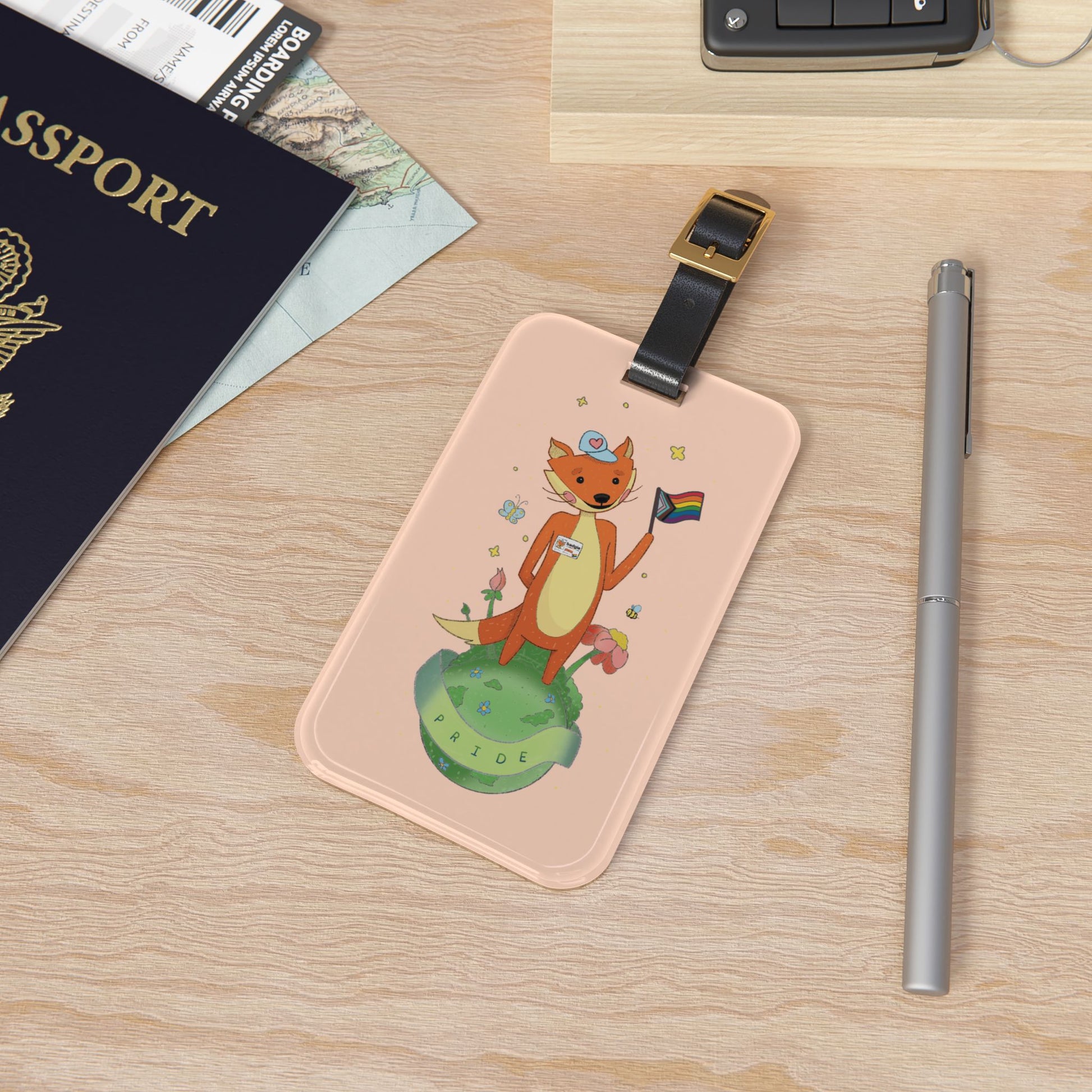 Badgie Luggage Tag - Pride Fox "Kit" - Badgie.co