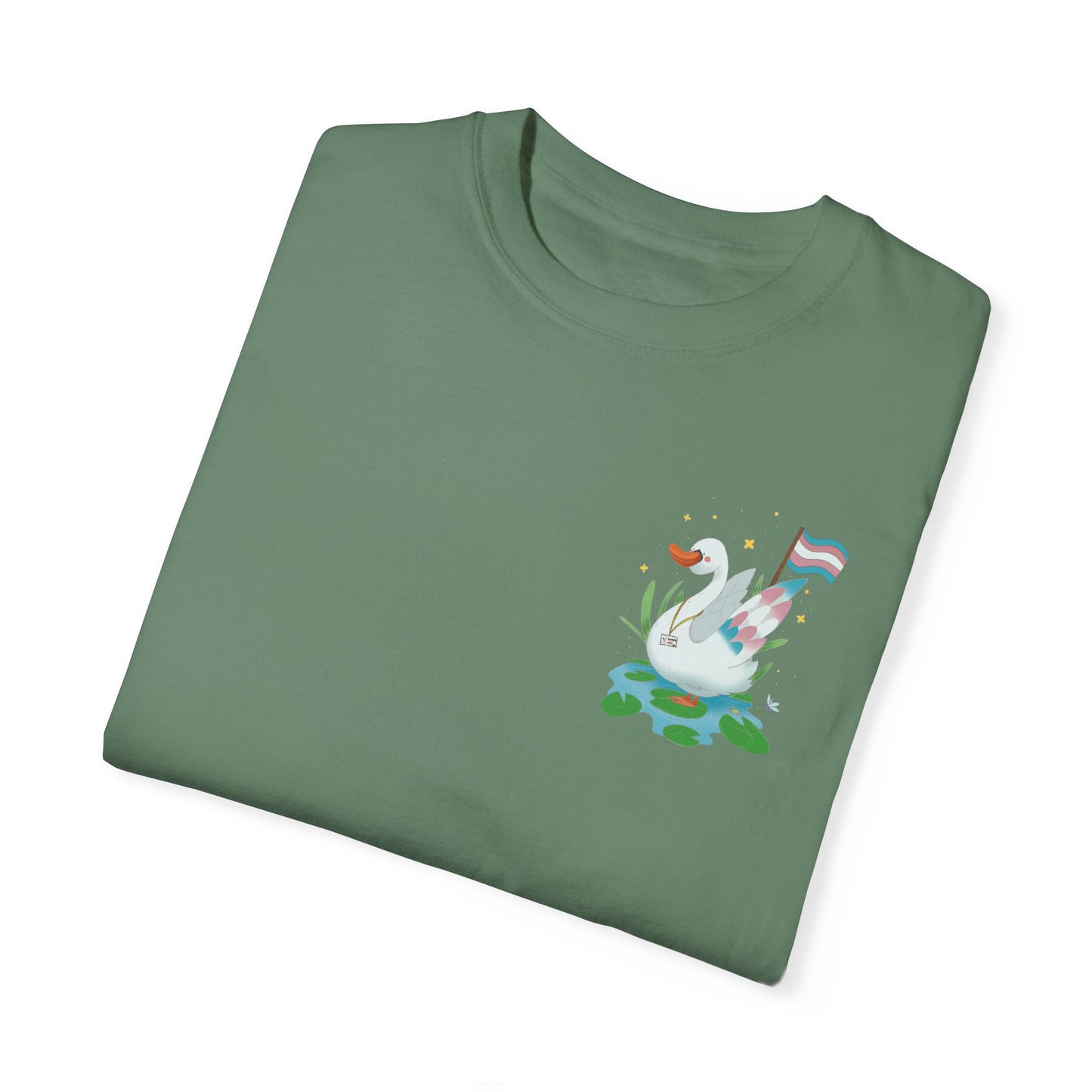 Badgie T-Shirt - Trans Swan “Tundra” - Badgie.co