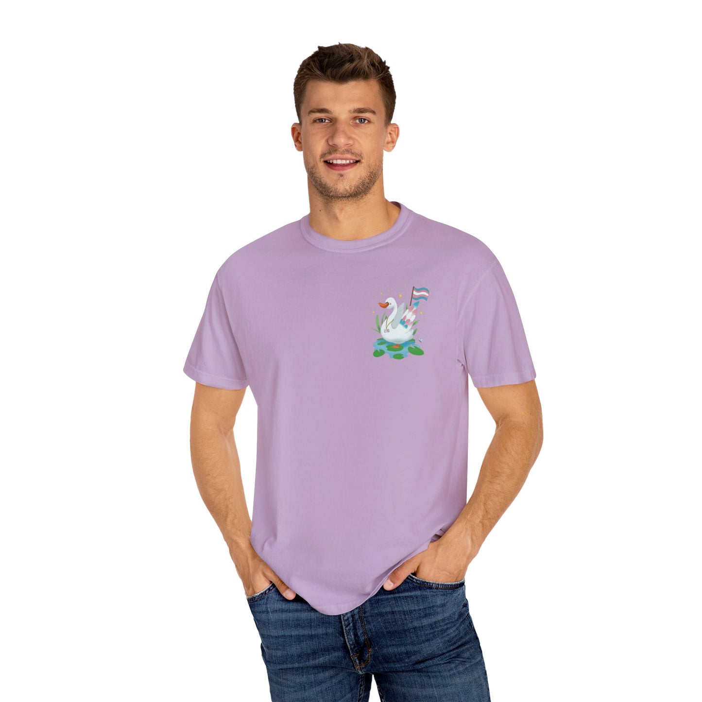 Badgie T-Shirt - Trans Swan “Tundra” - Badgie.co