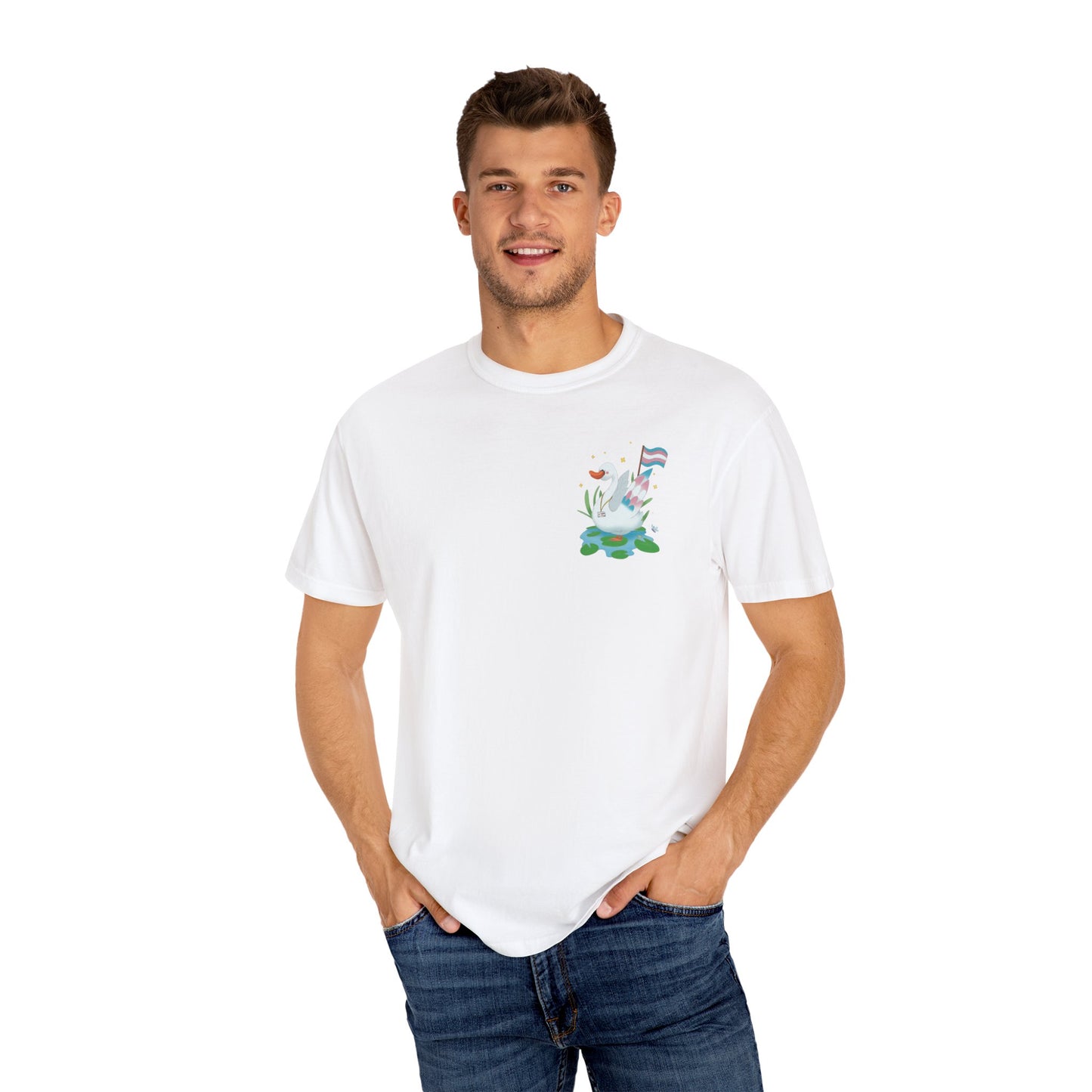 Badgie T-Shirt - Trans Swan “Tundra” - Badgie.co