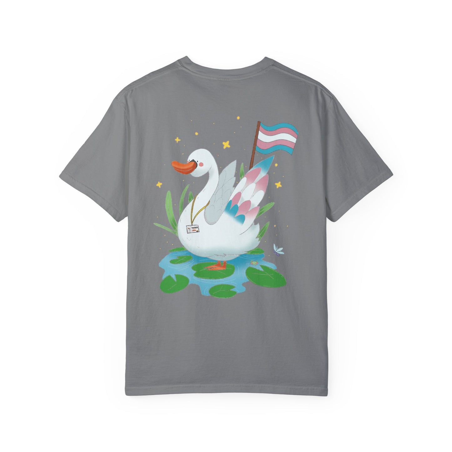 Badgie T-Shirt - Trans Swan “Tundra” - Badgie.co