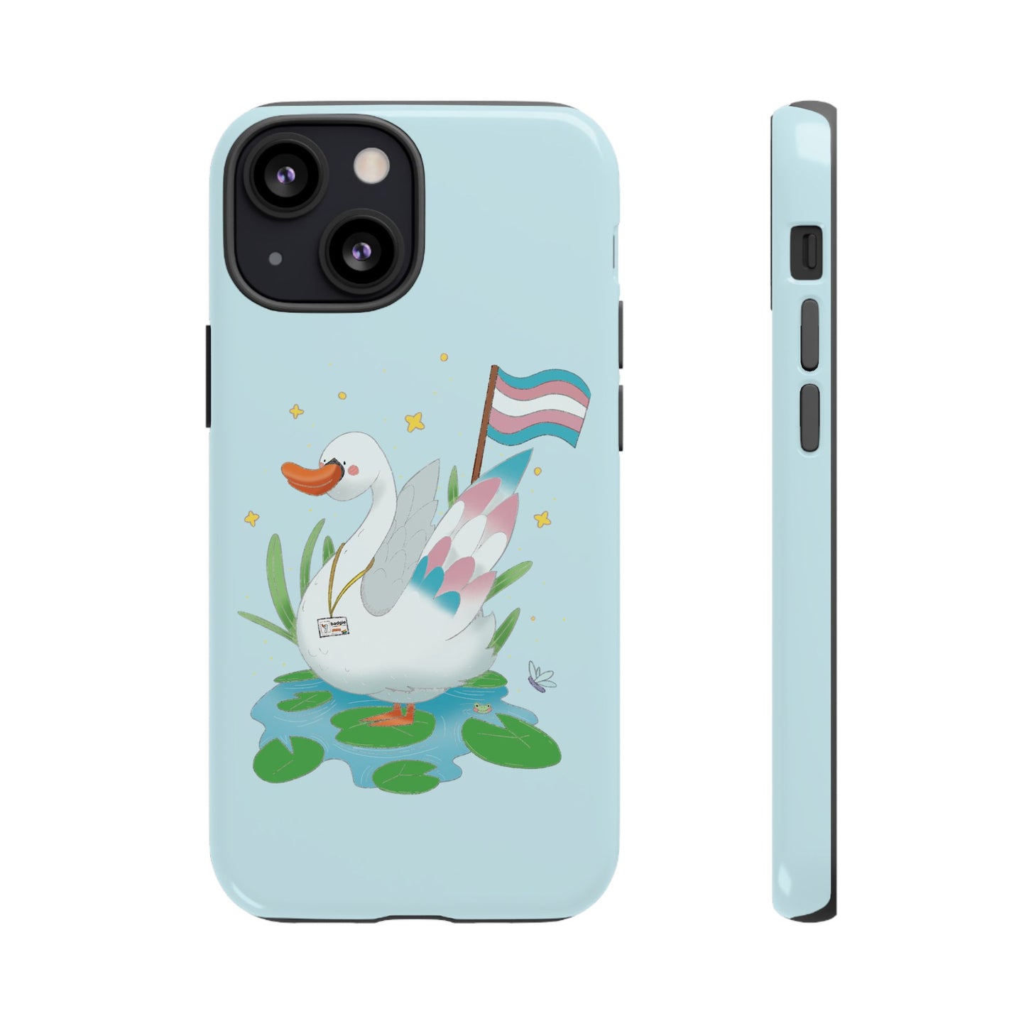 Badgie iPhone Case - Trans Swan "Tundra" - Badgie.co