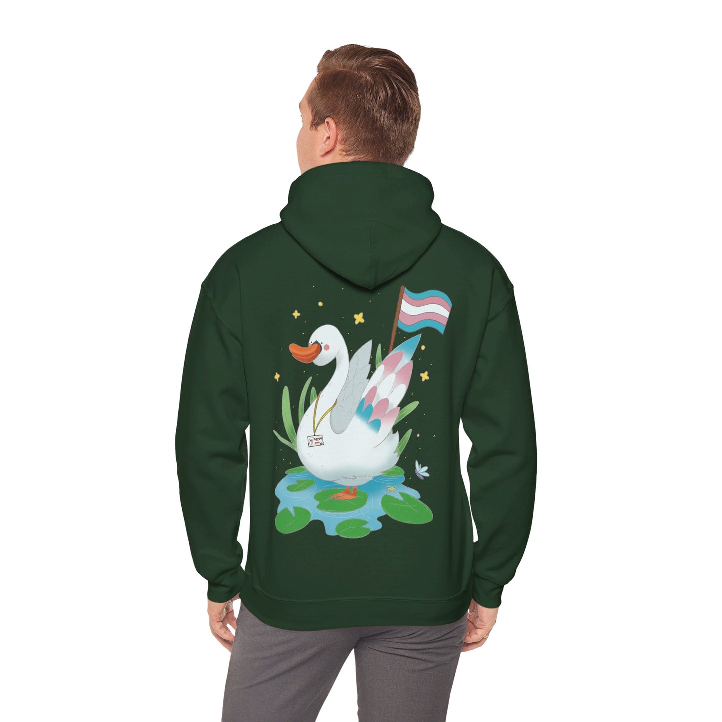 Badgie Hoodie - Trans Swan "Tundra" - Badgie.co