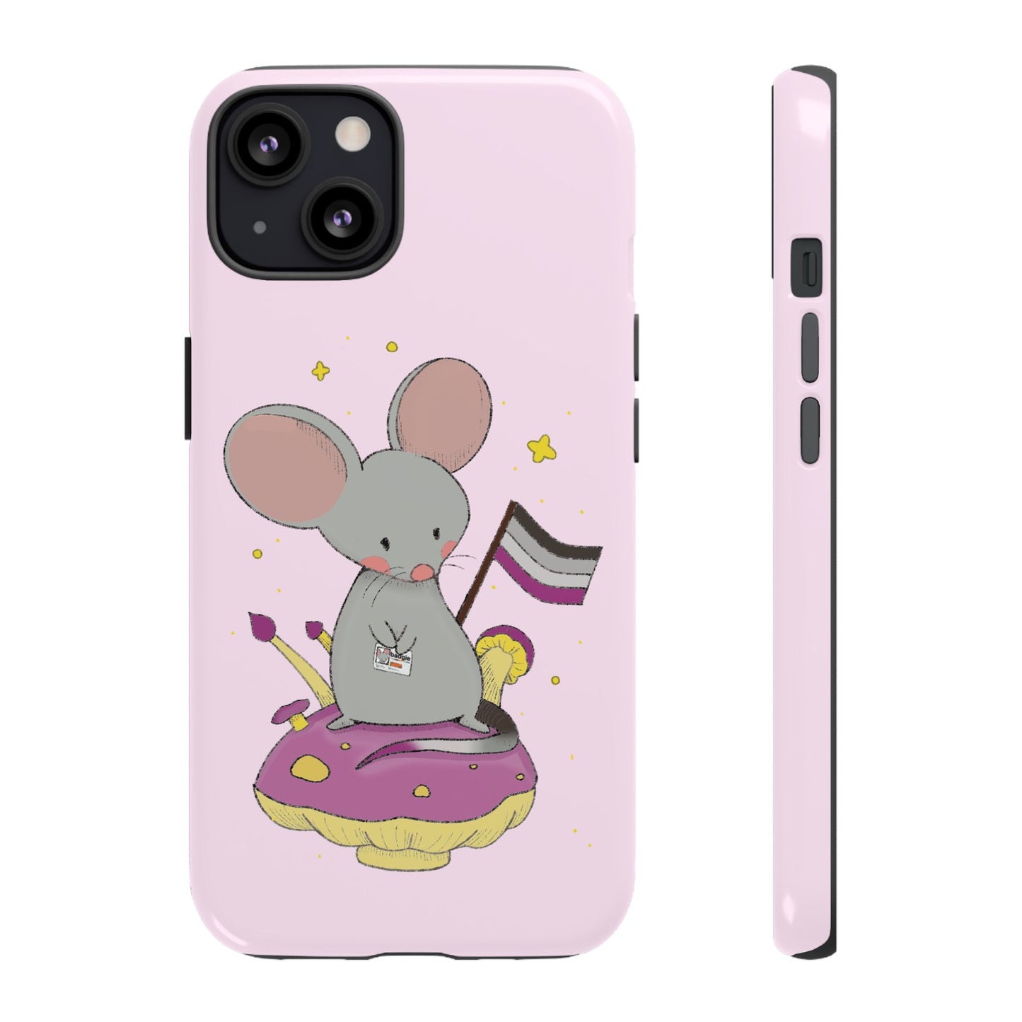 Badgie iPhone Case - Asexual Mouse "Roan" - Badgie.co