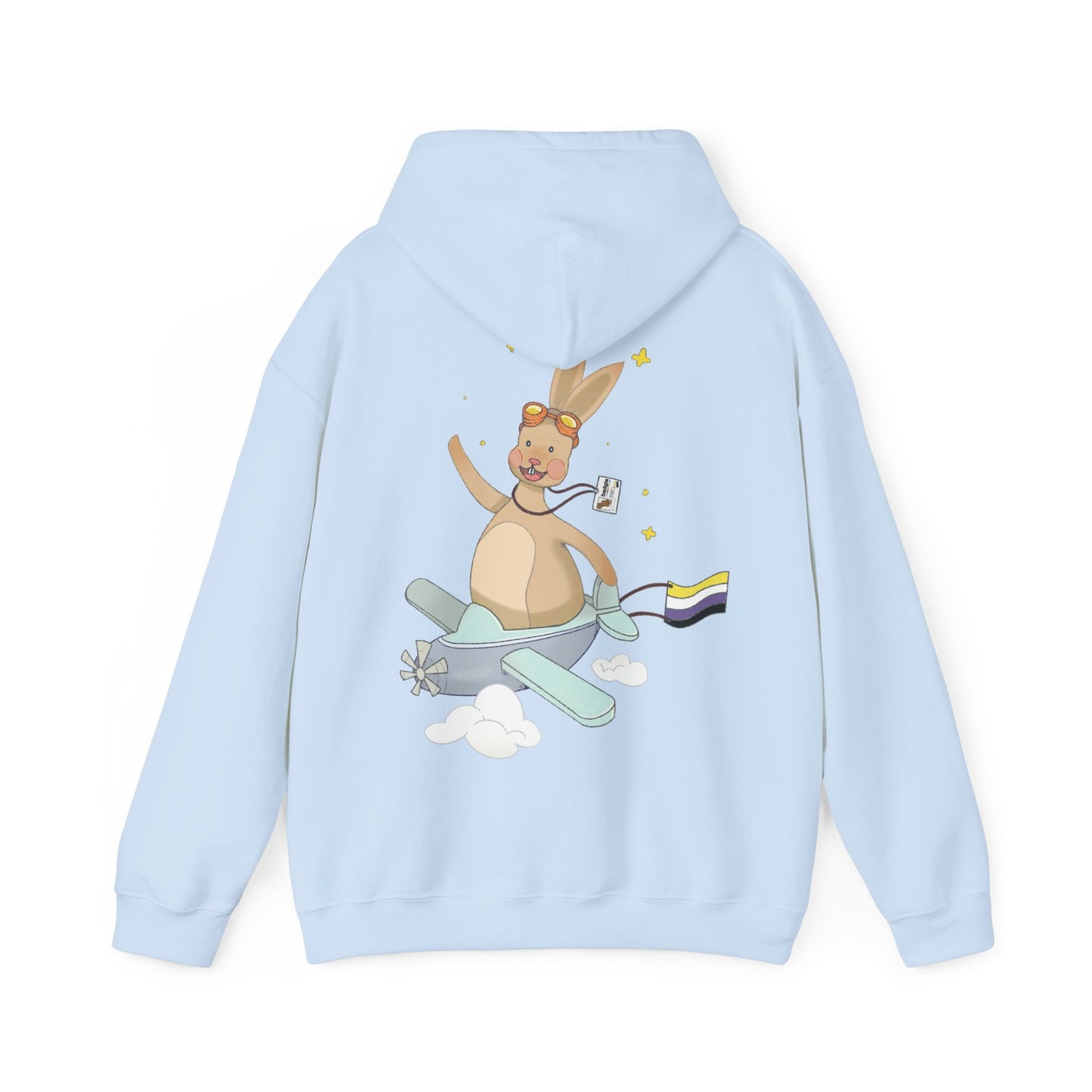 Badgie Hoodie - Nonbinary Rabbit "Rex" - Badgie.co