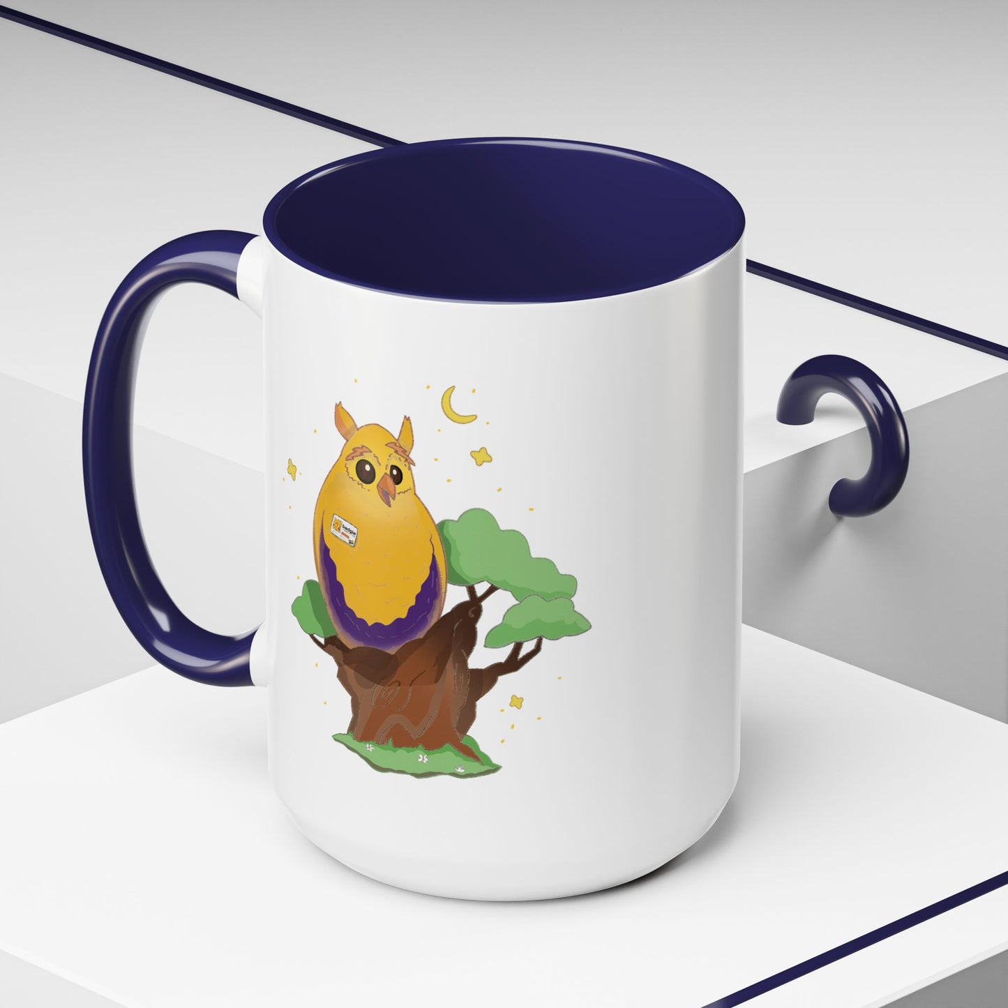 Badgie Ceramic Coffee Mug - Intersex Owl “Albert” - Badgie.co