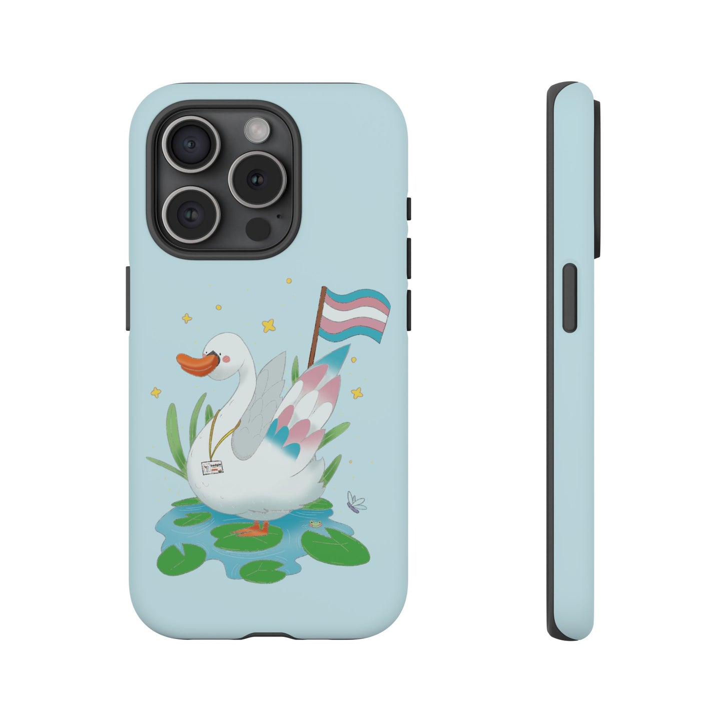 Badgie iPhone Case - Trans Swan "Tundra" - Badgie.co