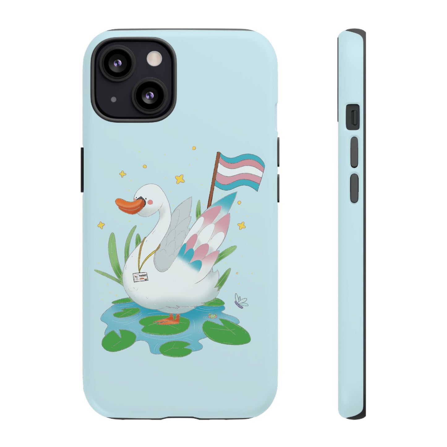 Badgie iPhone Case - Trans Swan "Tundra" - Badgie.co