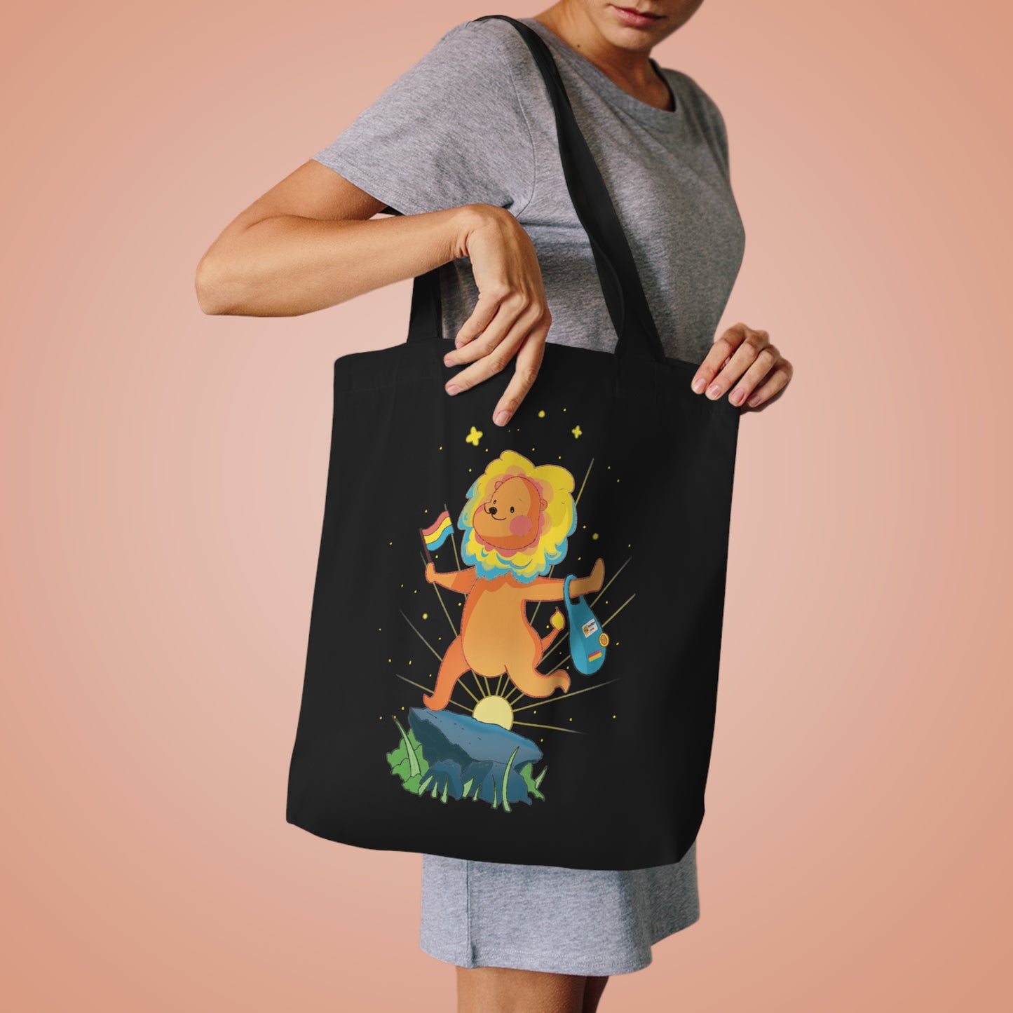 Badgie Tote Bag - Pansexual Lion “Barb” - Badgie.co