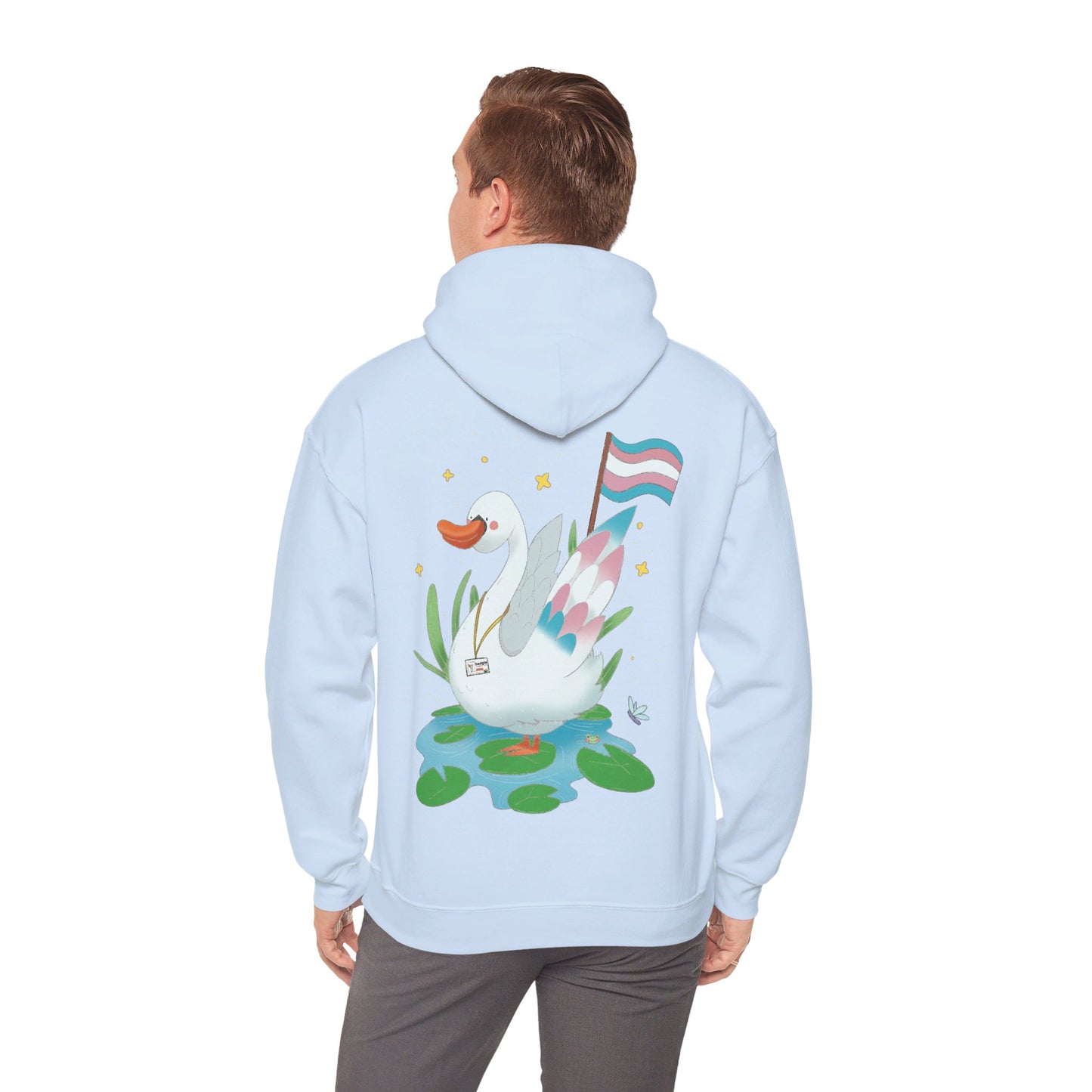 Badgie Hoodie - Trans Swan "Tundra" - Badgie.co
