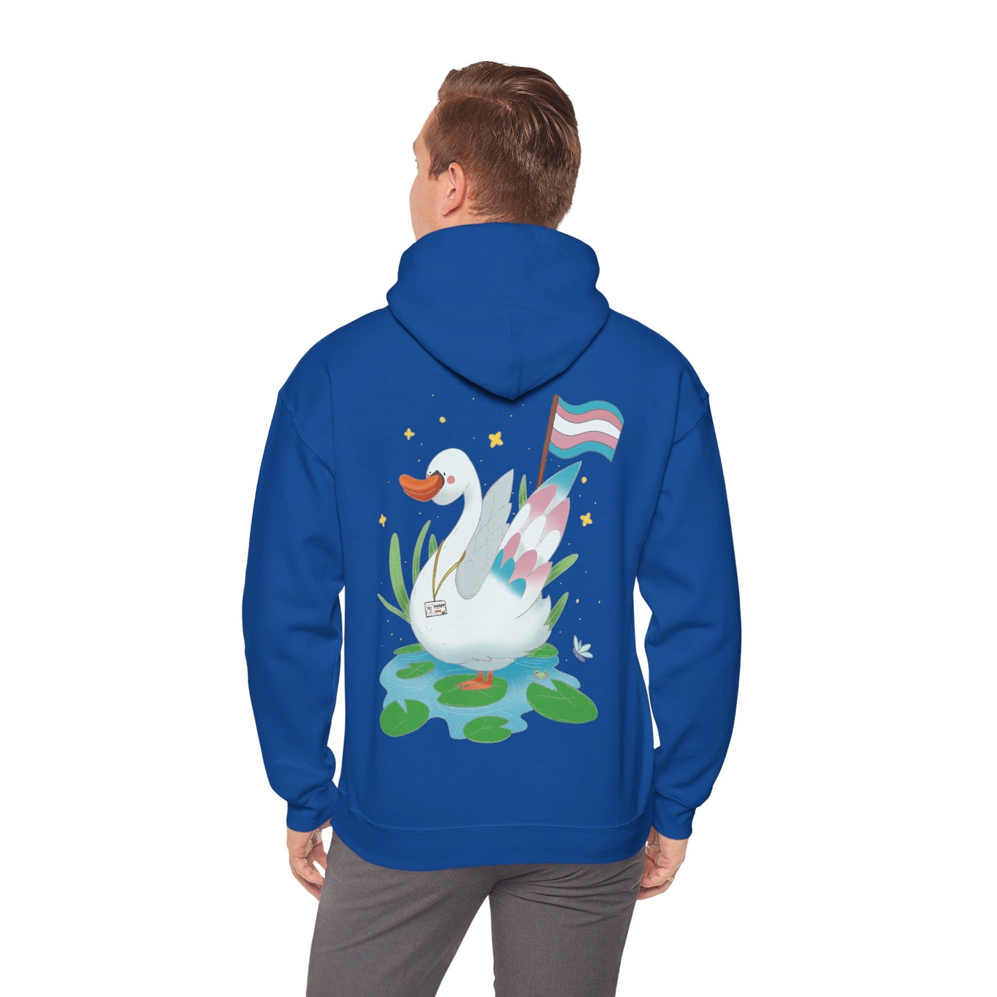 Badgie Hoodie - Trans Swan "Tundra" - Badgie.co