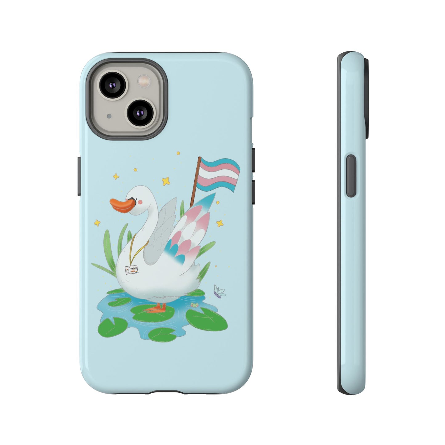 Badgie iPhone Case - Trans Swan "Tundra" - Badgie.co