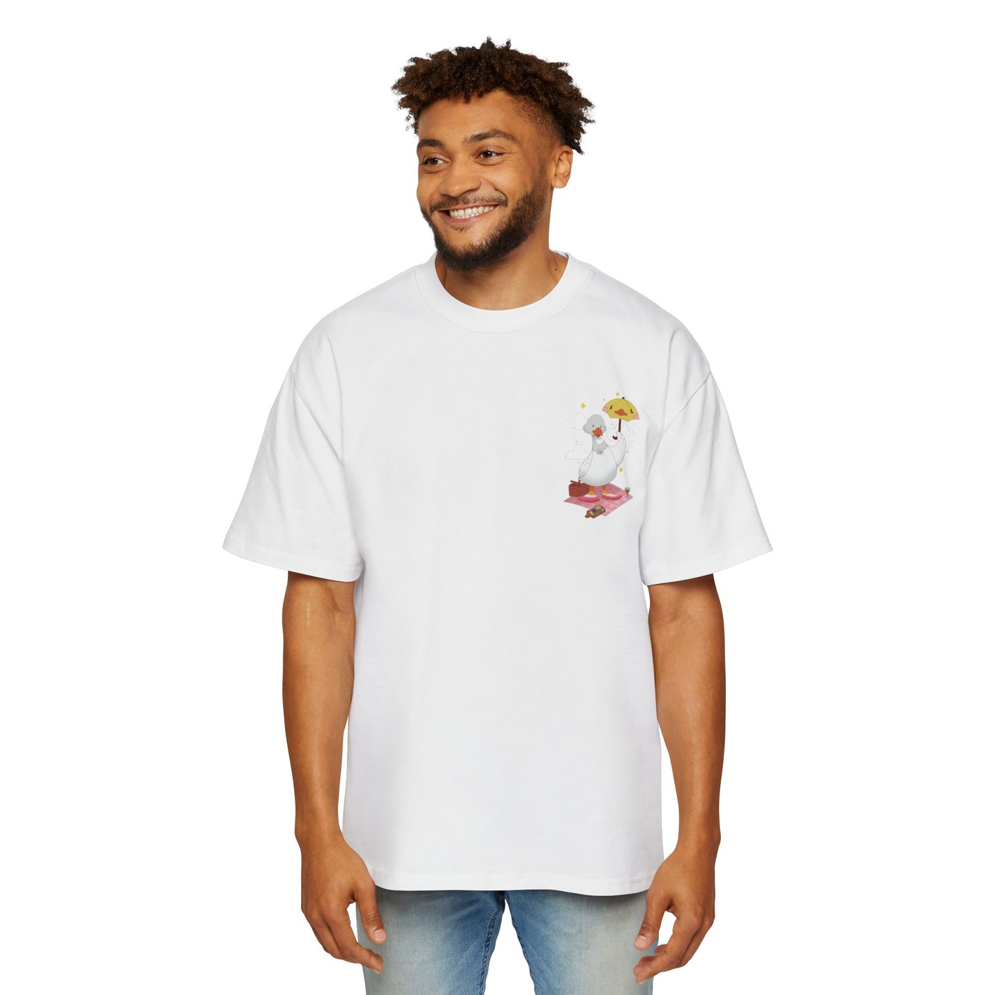 Badgie Oversized Heavy Drop Shoulder T-Shirt - Lesbian Goose "Tula"