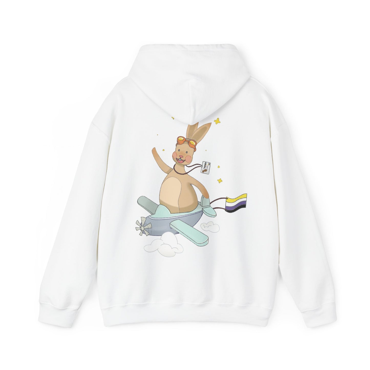 Badgie Hoodie - Nonbinary Rabbit "Rex" - Badgie.co