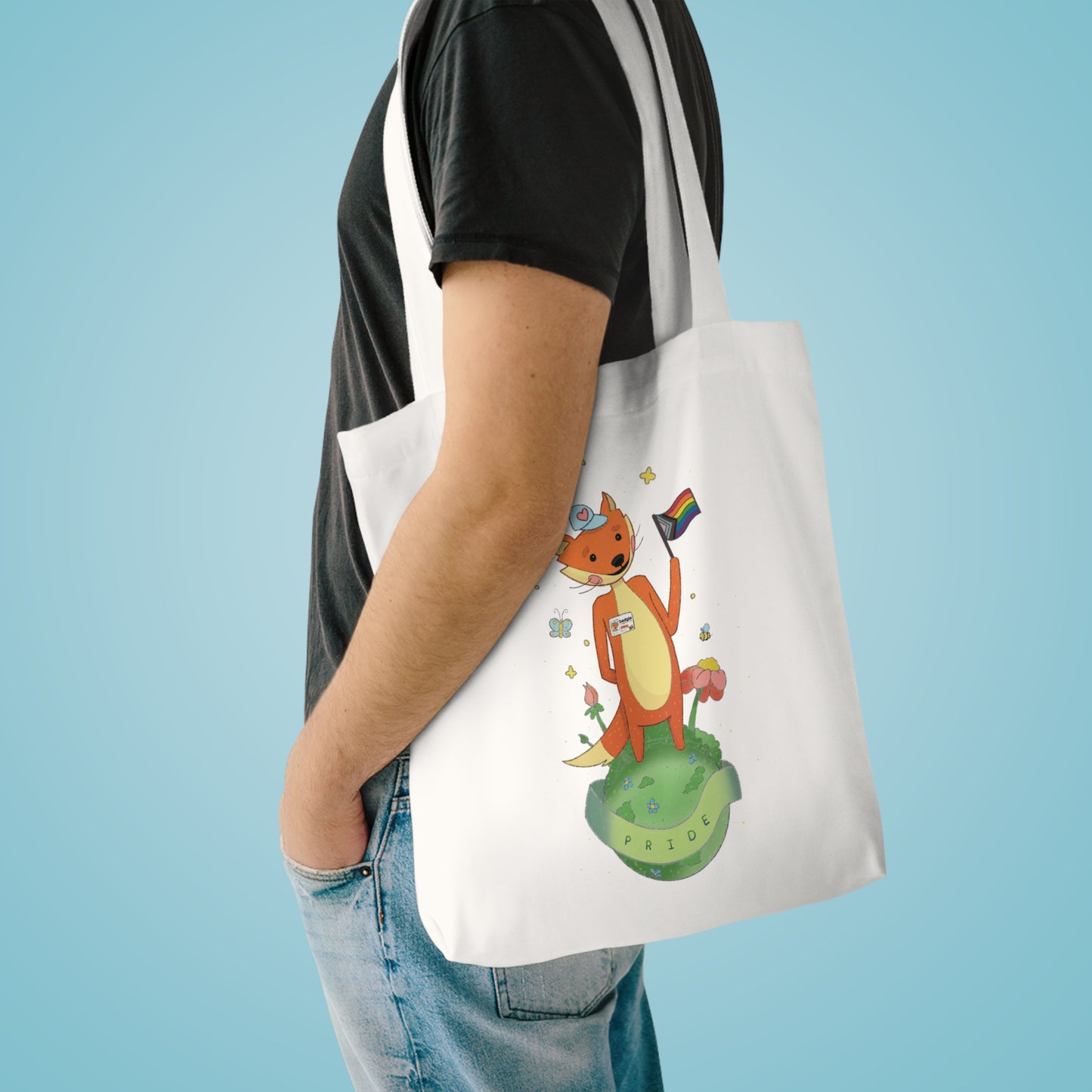 Badgie Tote Bag - Pride Fox "Kit" - Badgie.co