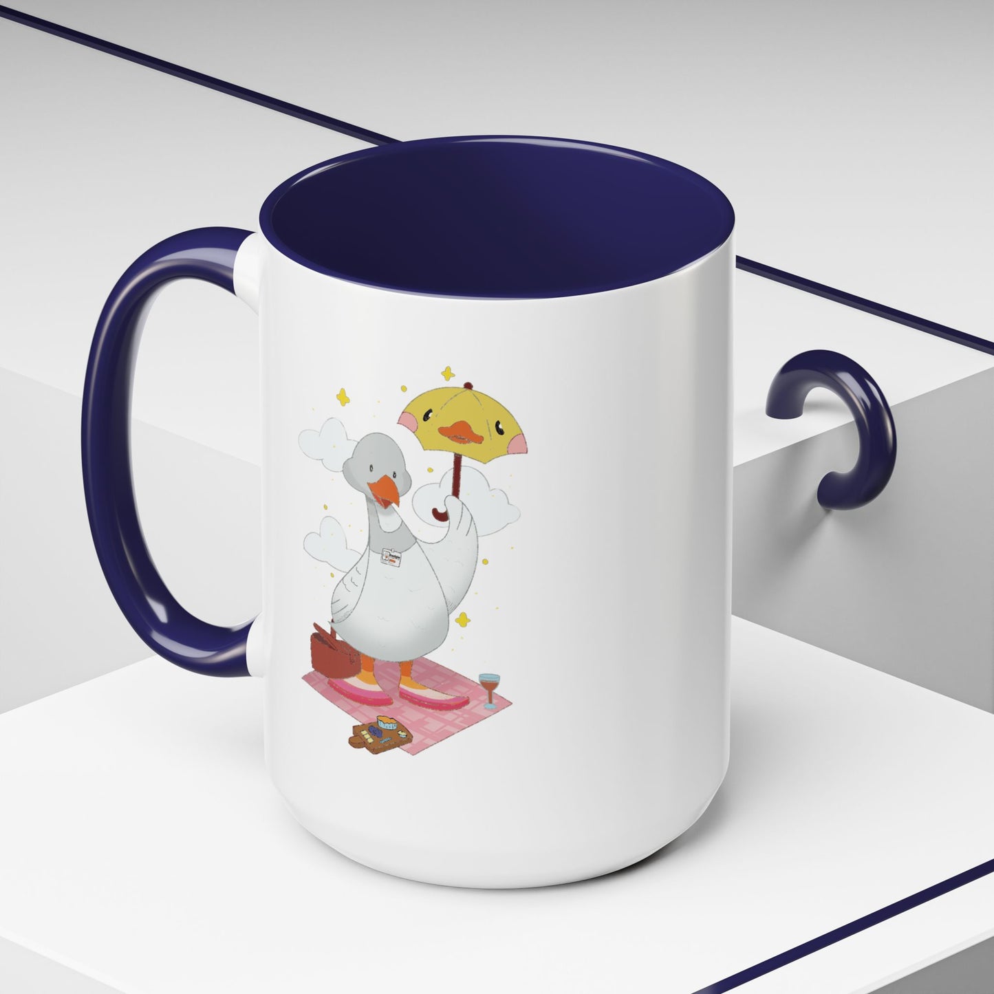 Badgie Ceramic Coffee Mug - Lesbian Goose “Tula” - Badgie.co