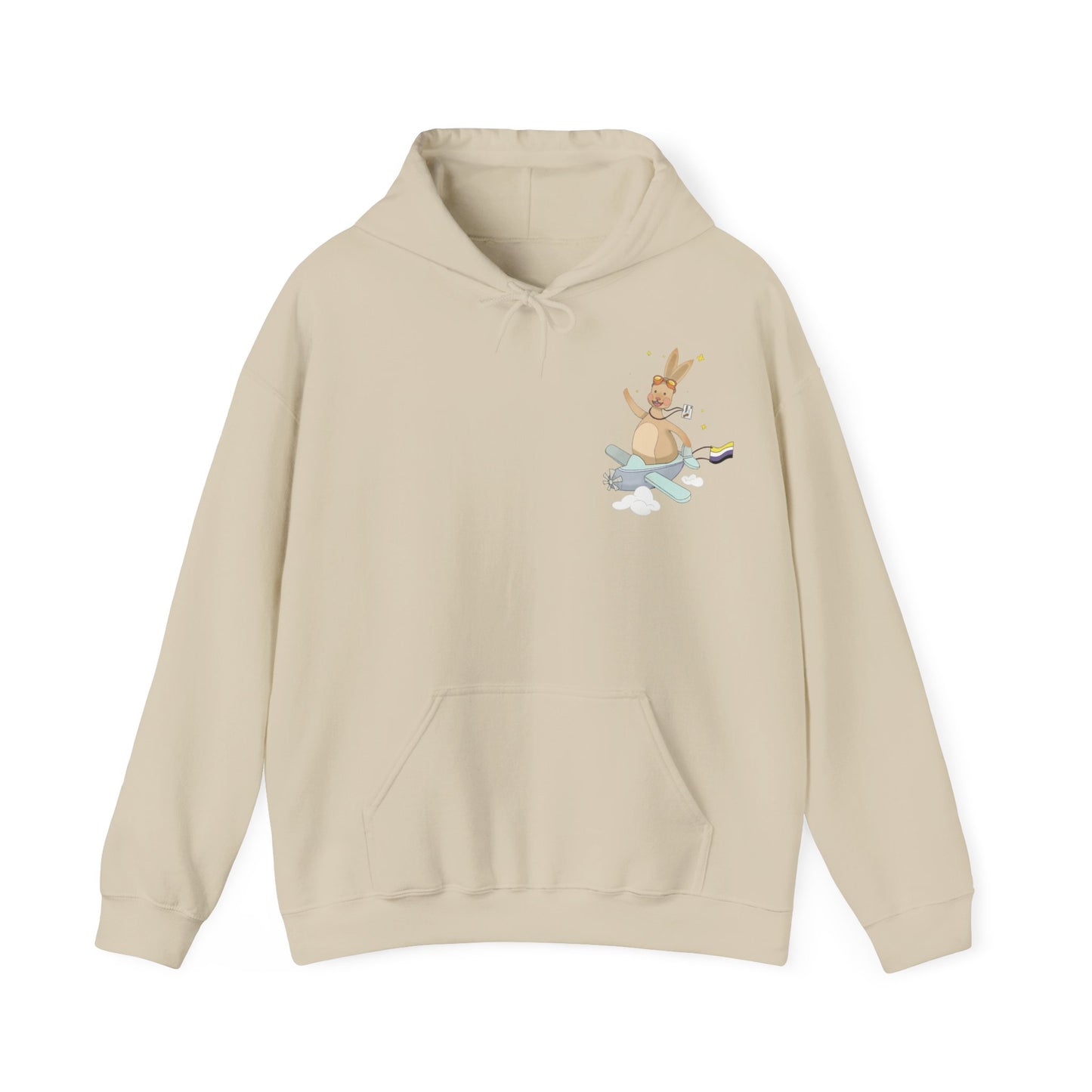 Badgie Hoodie - Nonbinary Rabbit "Rex" - Badgie.co