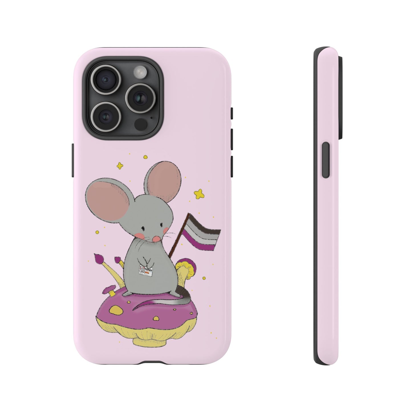 Badgie iPhone Case - Asexual Mouse "Roan" - Badgie.co