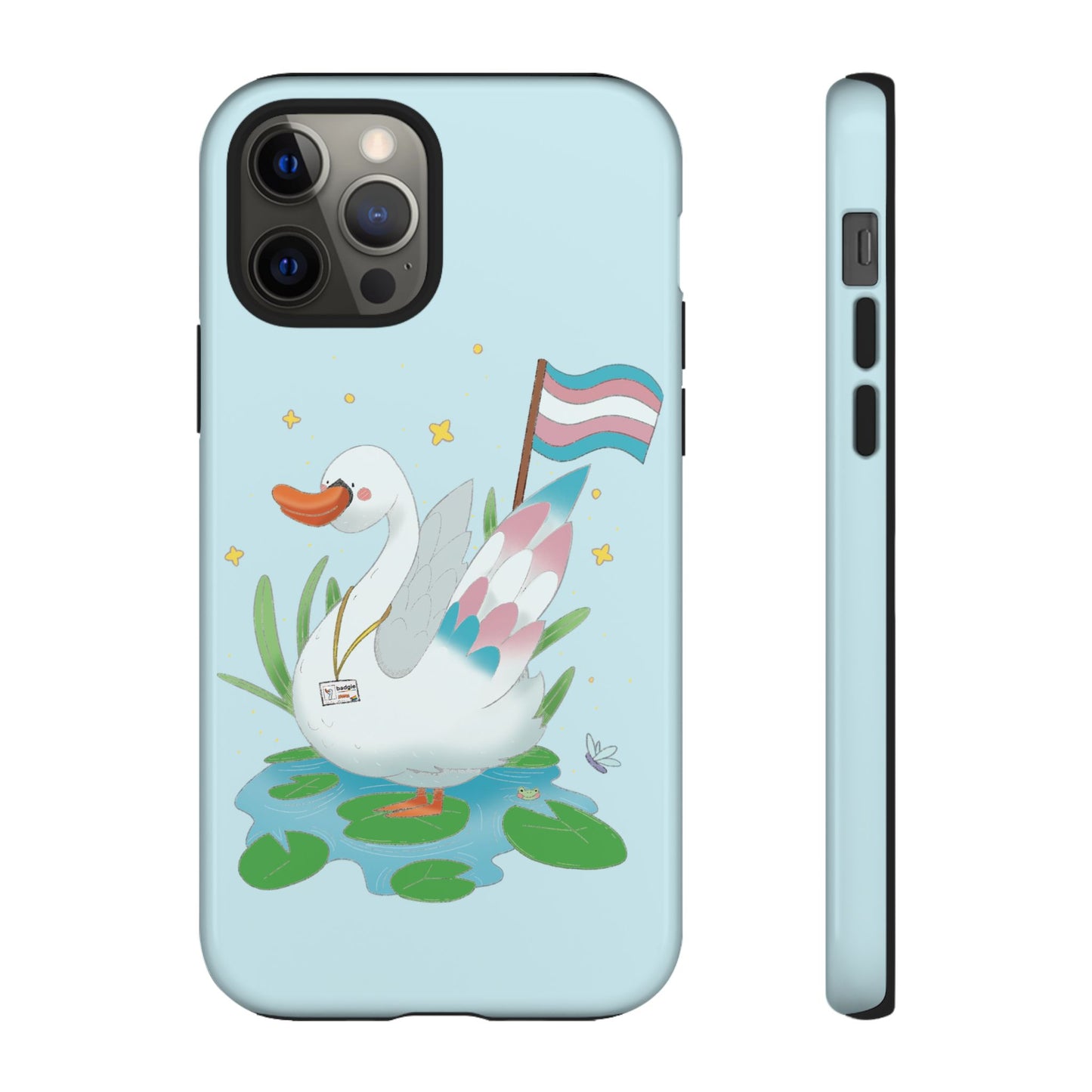 Badgie iPhone Case - Trans Swan "Tundra" - Badgie.co