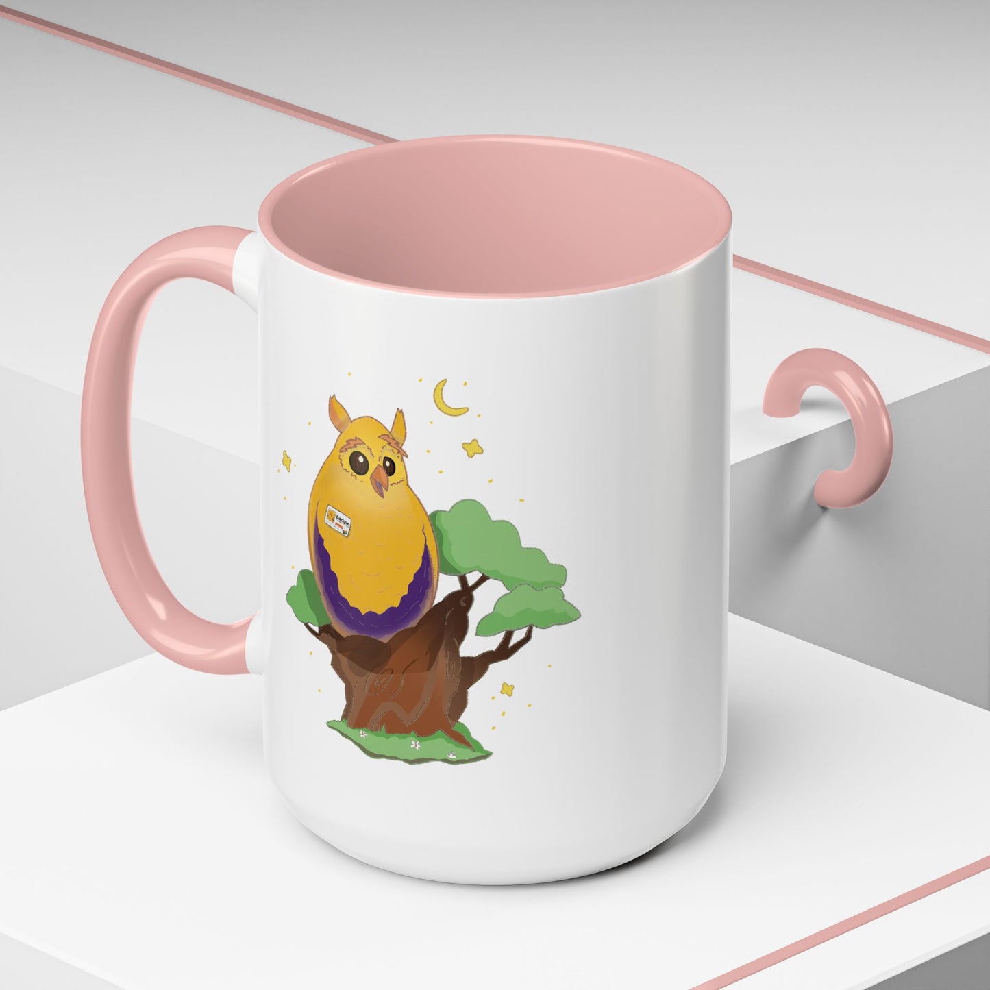 Badgie Ceramic Coffee Mug - Intersex Owl “Albert” - Badgie.co