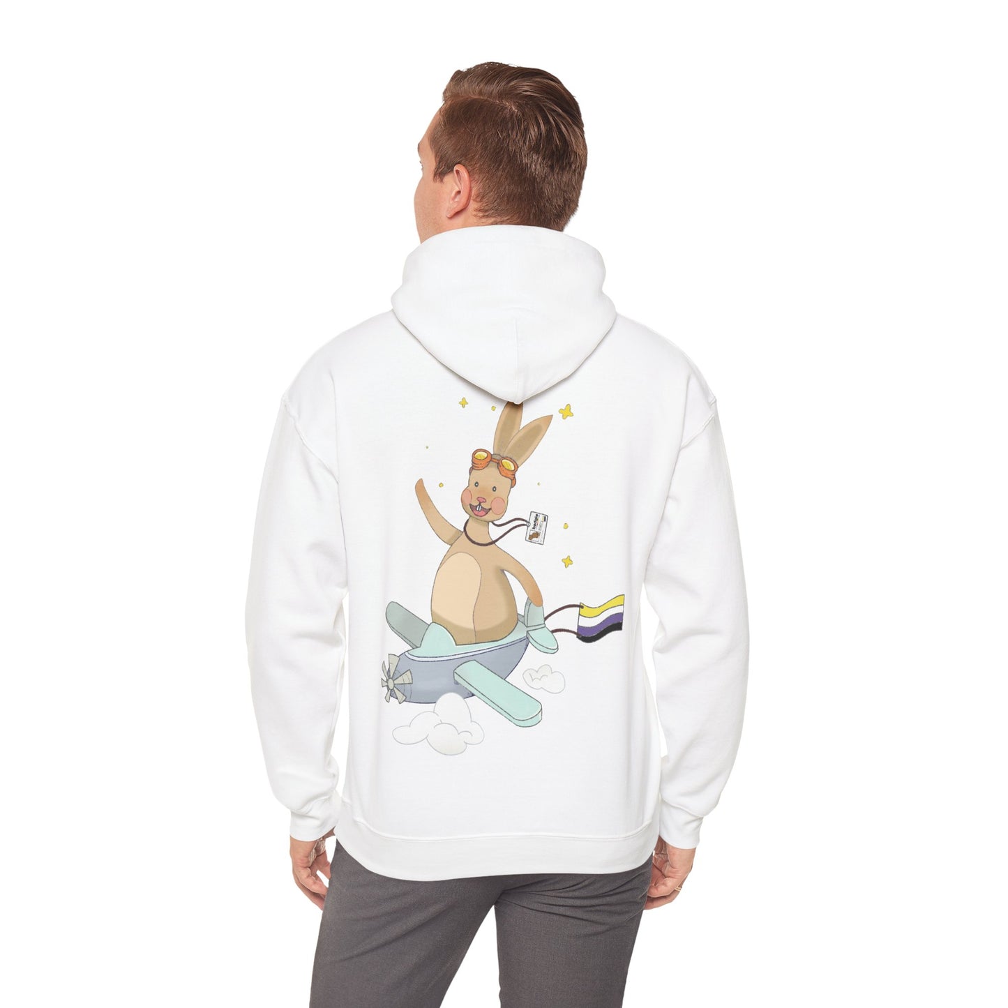Badgie Hoodie - Nonbinary Rabbit "Rex" - Badgie.co