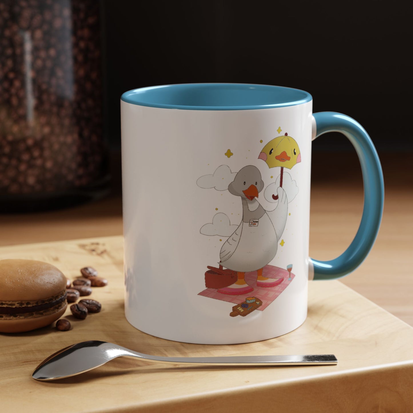 Badgie Ceramic Coffee Mug - Lesbian Goose “Tula” - Badgie.co