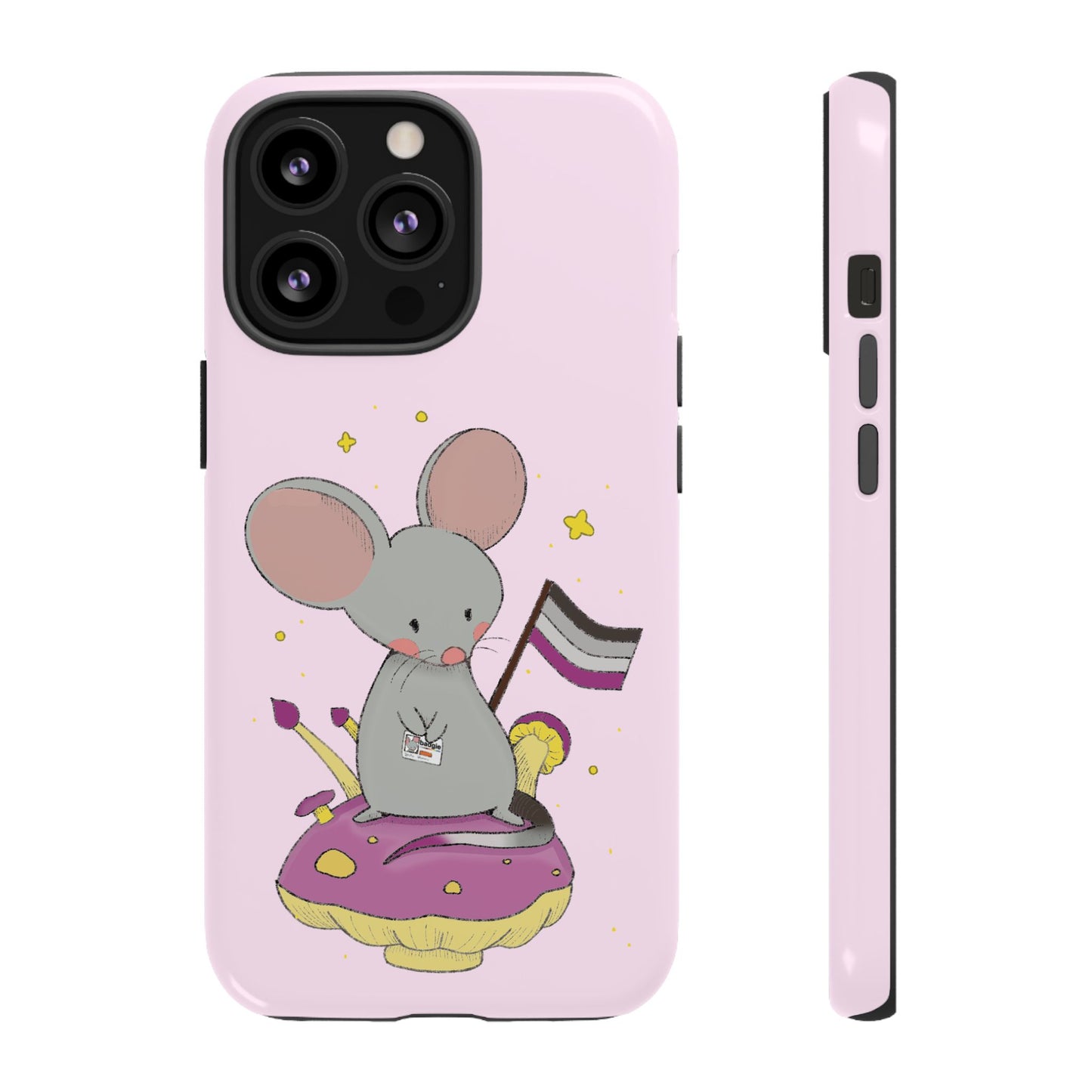 Badgie iPhone Case - Asexual Mouse "Roan" - Badgie.co