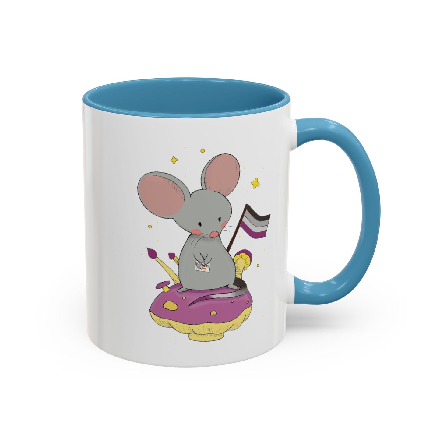 Badgie Ceramic Coffee Mug - Asexual Mouse "Roan" - Badgie.co