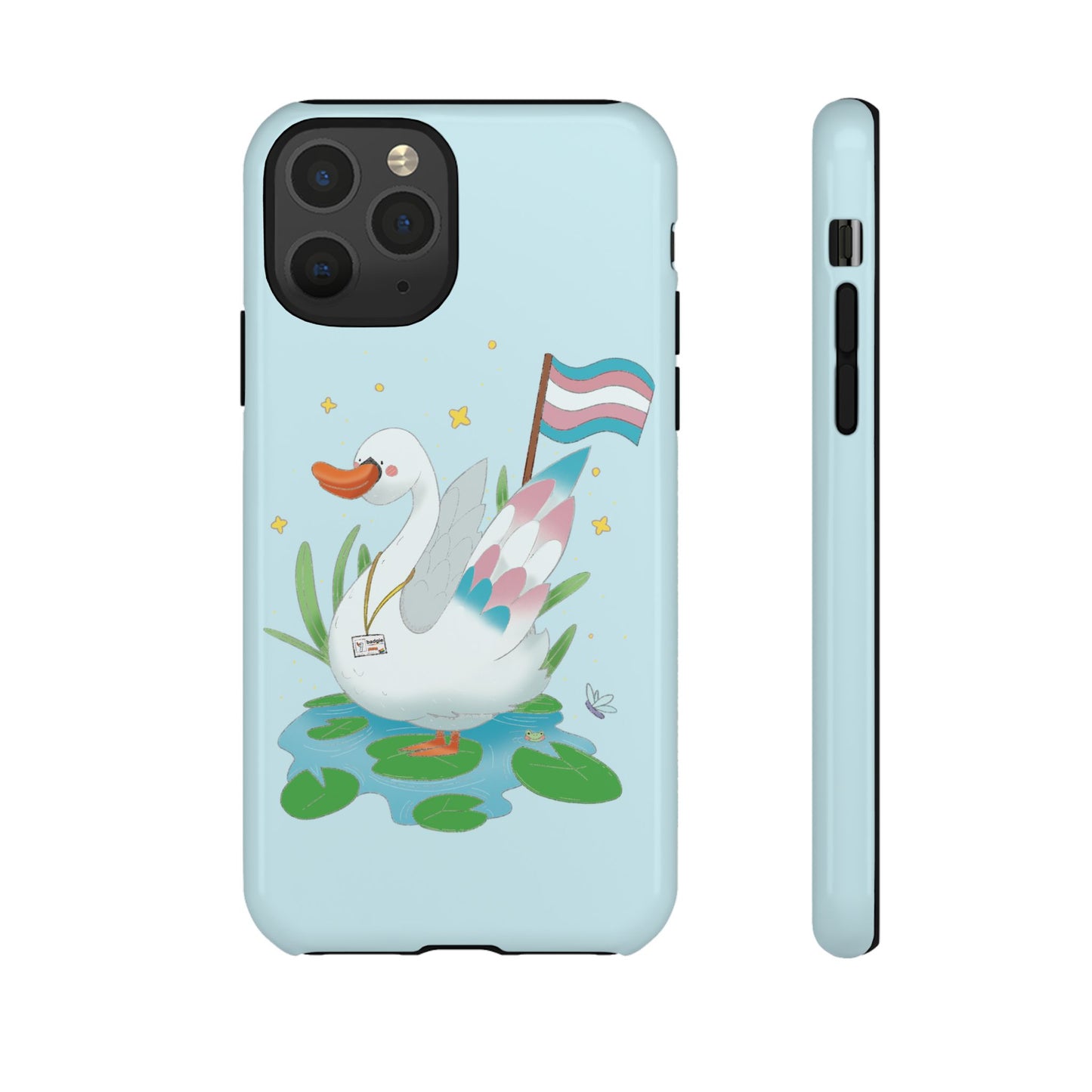 Badgie iPhone Case - Trans Swan "Tundra" - Badgie.co