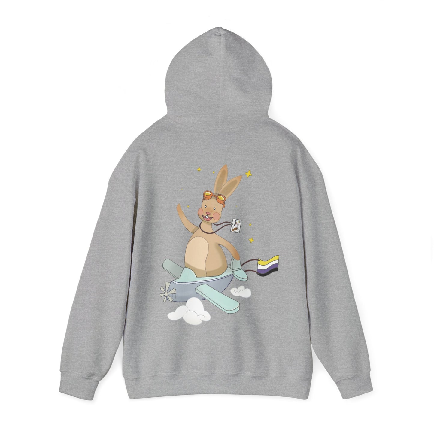 Badgie Hoodie - Nonbinary Rabbit "Rex" - Badgie.co