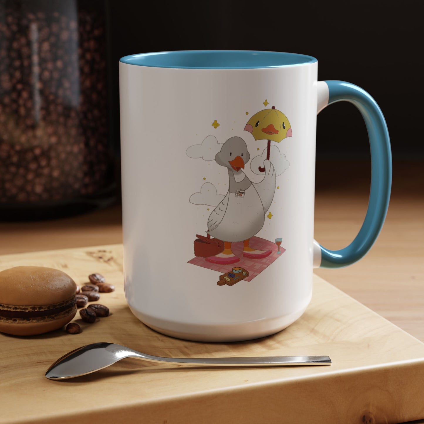 Badgie Ceramic Coffee Mug - Lesbian Goose “Tula” - Badgie.co
