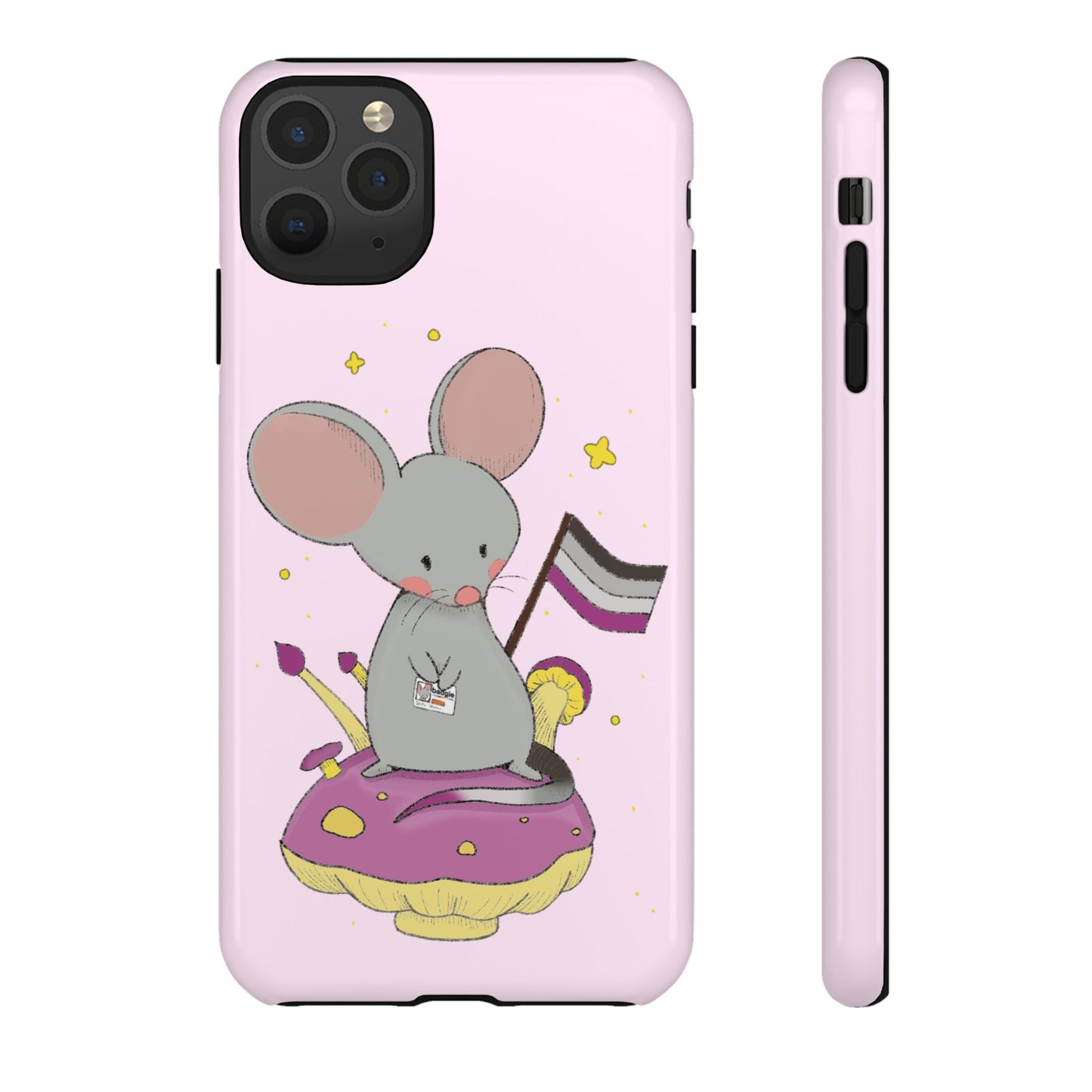 Badgie iPhone Case - Asexual Mouse "Roan" - Badgie.co