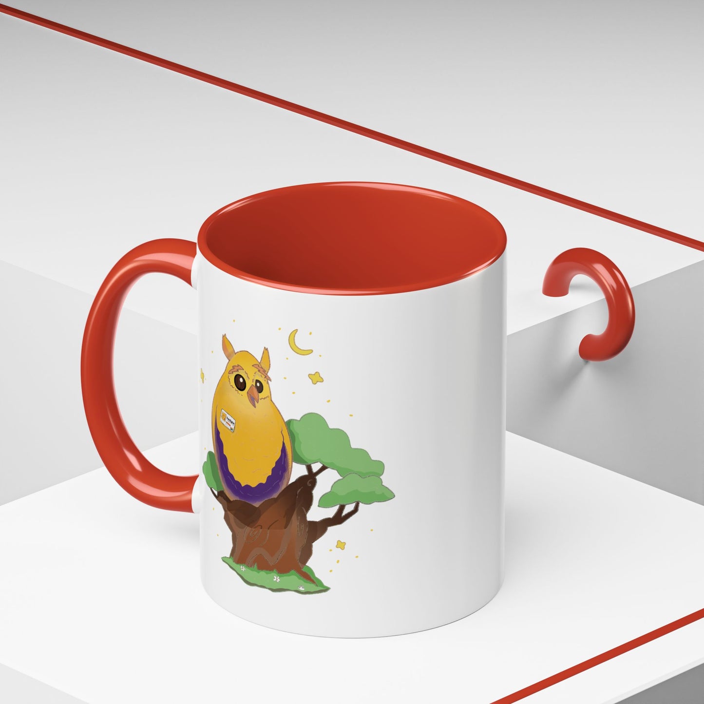 Badgie Ceramic Coffee Mug - Intersex Owl “Albert” - Badgie.co