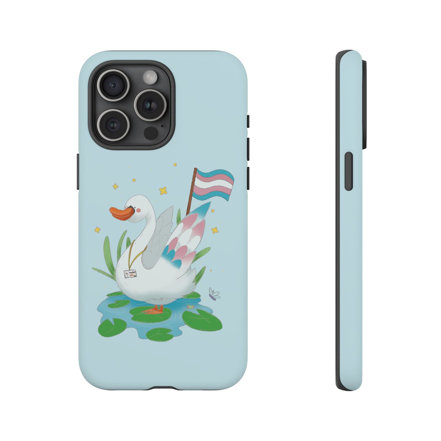 Badgie iPhone Case - Trans Swan "Tundra" - Badgie.co
