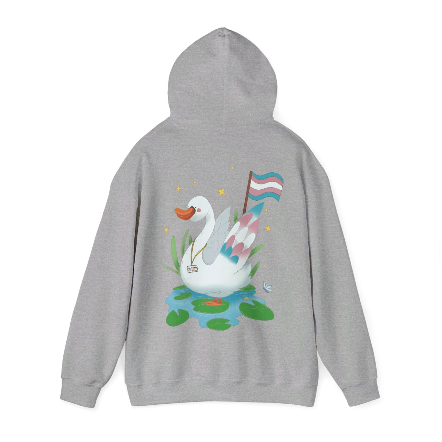 Badgie Hoodie - Trans Swan "Tundra" - Badgie.co