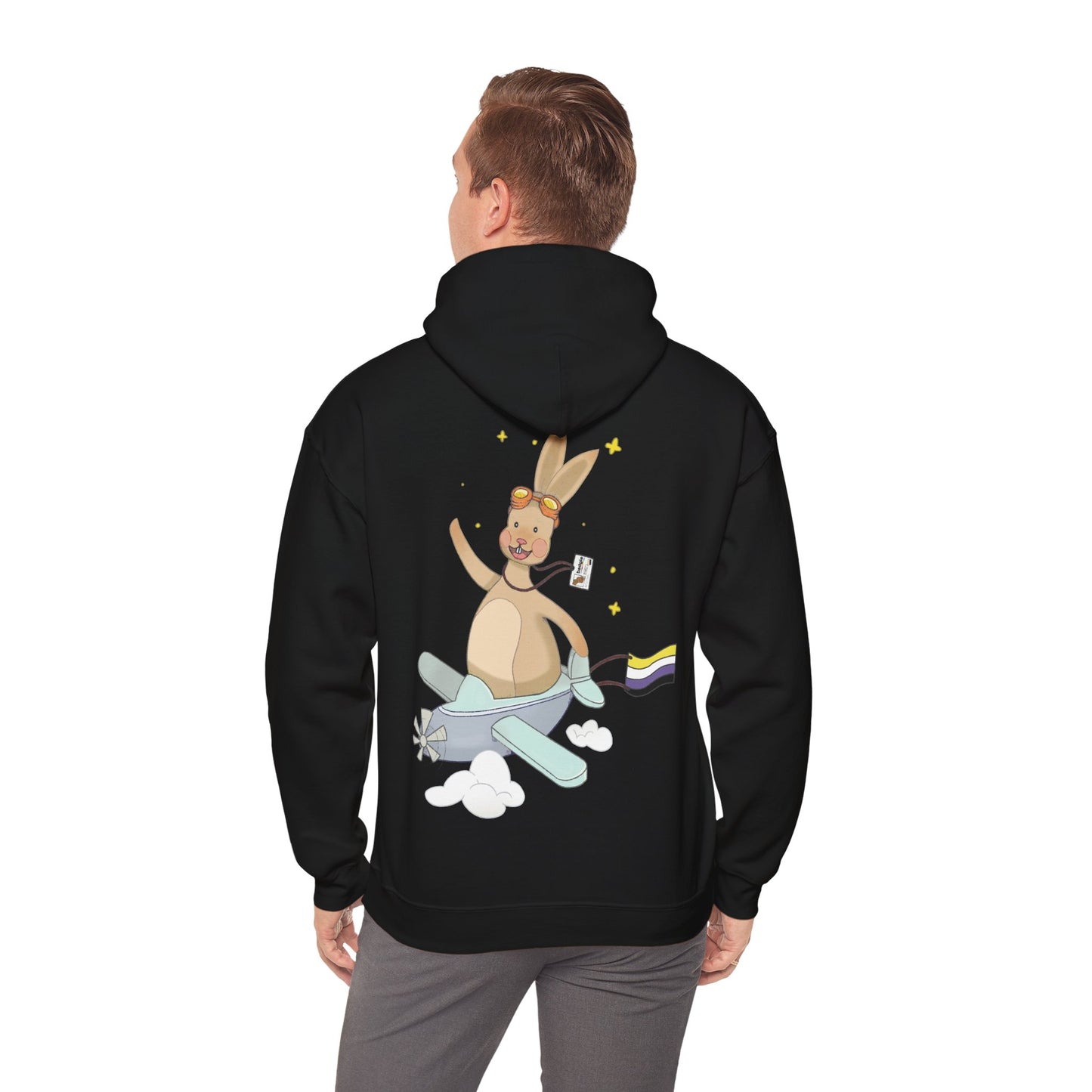 Badgie Hoodie - Nonbinary Rabbit "Rex" - Badgie.co