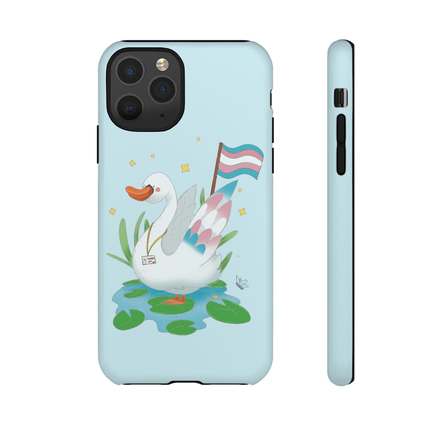 Badgie iPhone Case - Trans Swan "Tundra" - Badgie.co