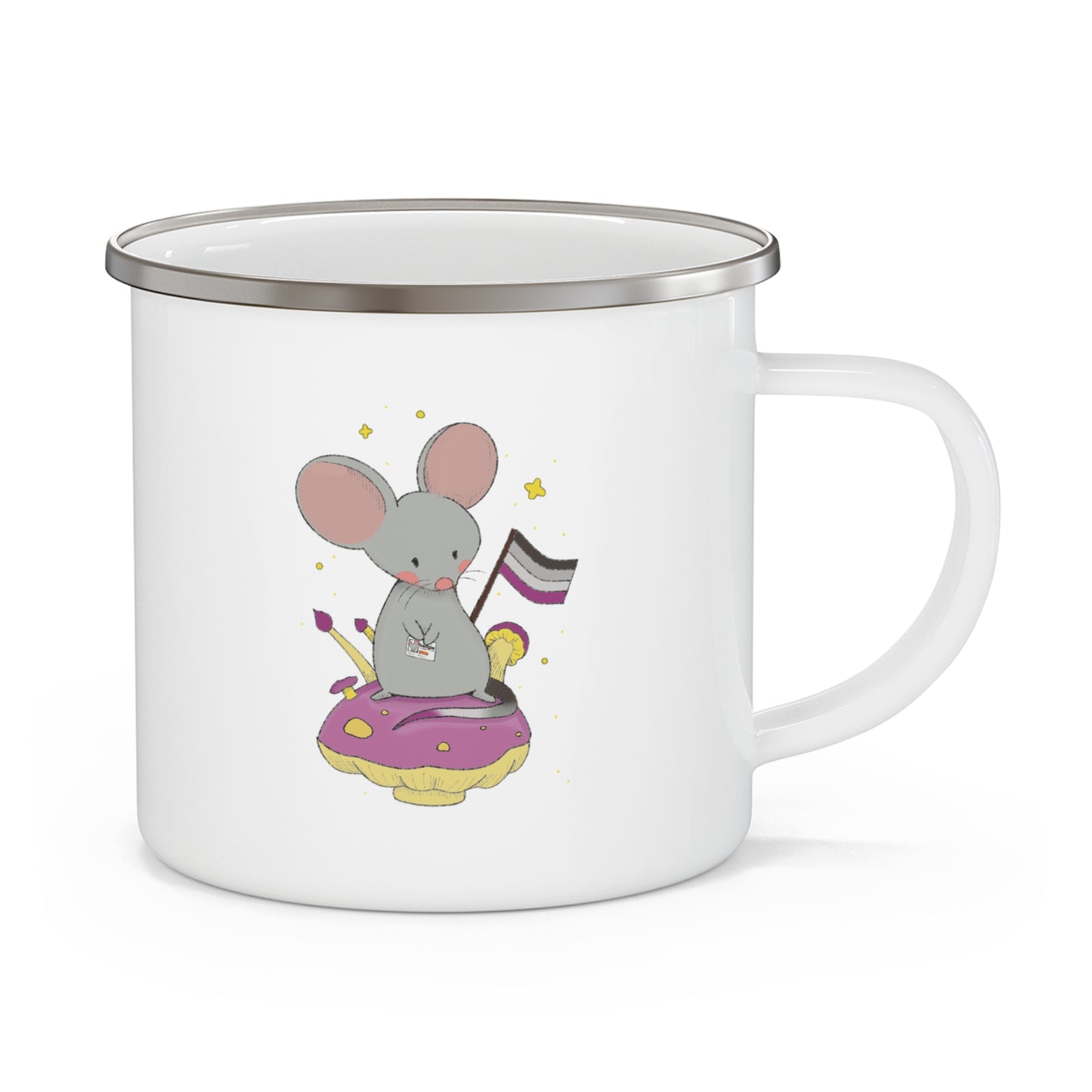 Badgie Enamel Camping Mug - Ace Mouse “Roan” - Badgie.co