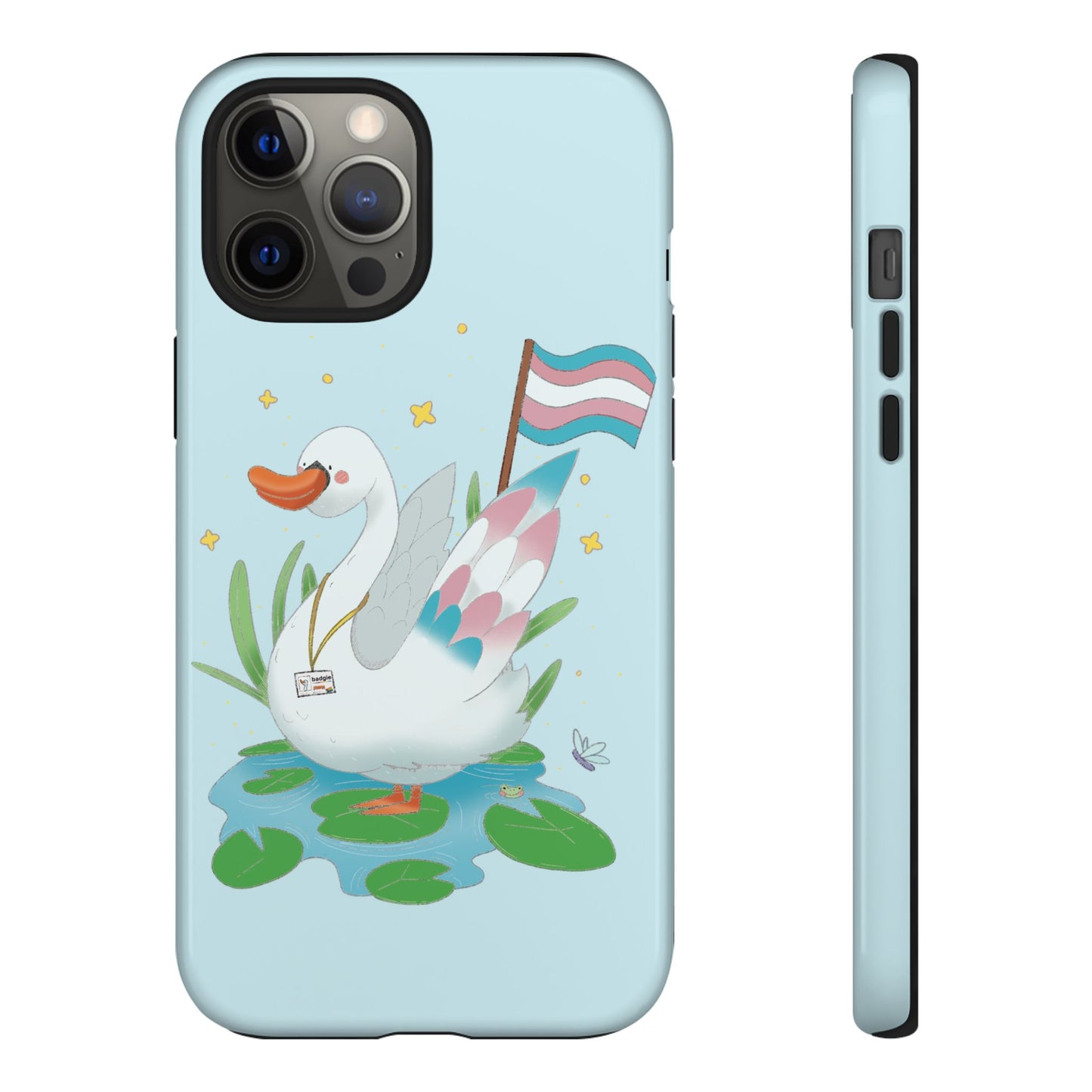 Badgie iPhone Case - Trans Swan "Tundra" - Badgie.co