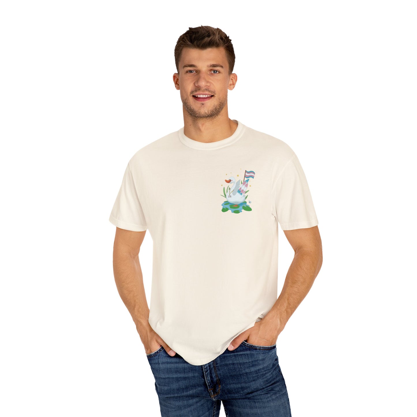 Badgie T-Shirt - Trans Swan “Tundra” - Badgie.co